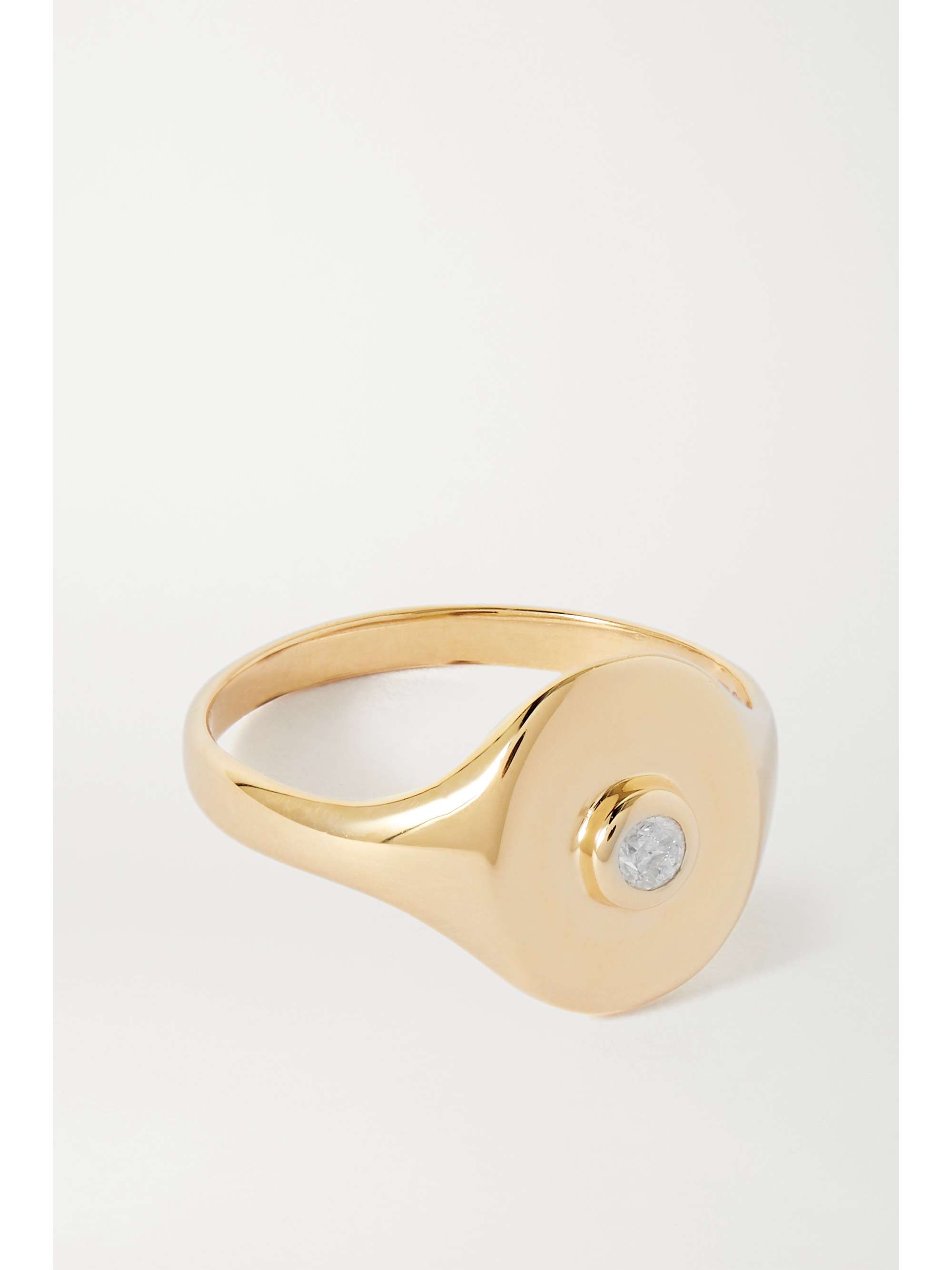 STONE AND STRAND Mini Pinky 14-karat gold diamond ring