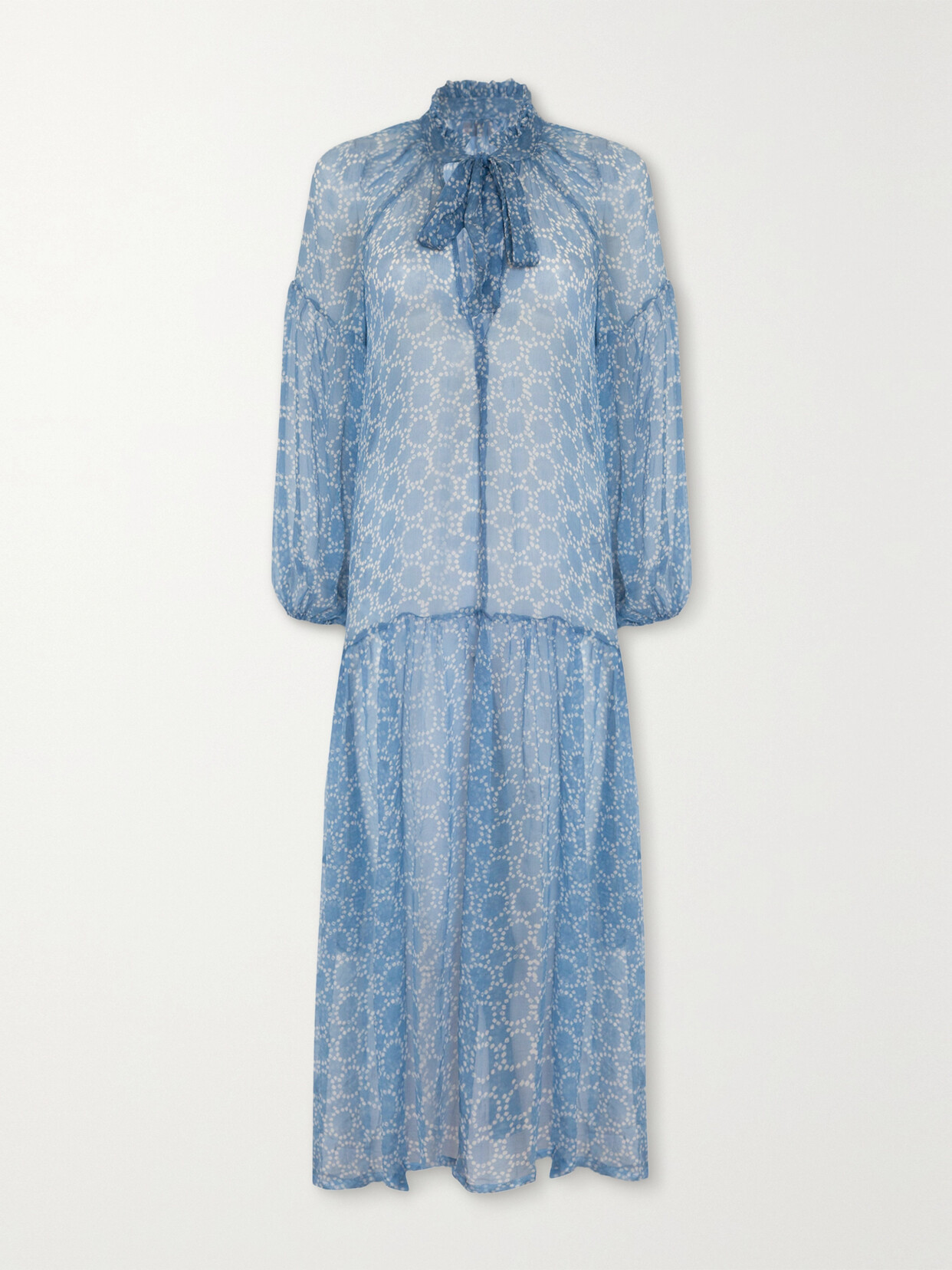 CLOE CASSANDRO - + Net Sustain Donna Printed Silk-crepon Dress - Blue