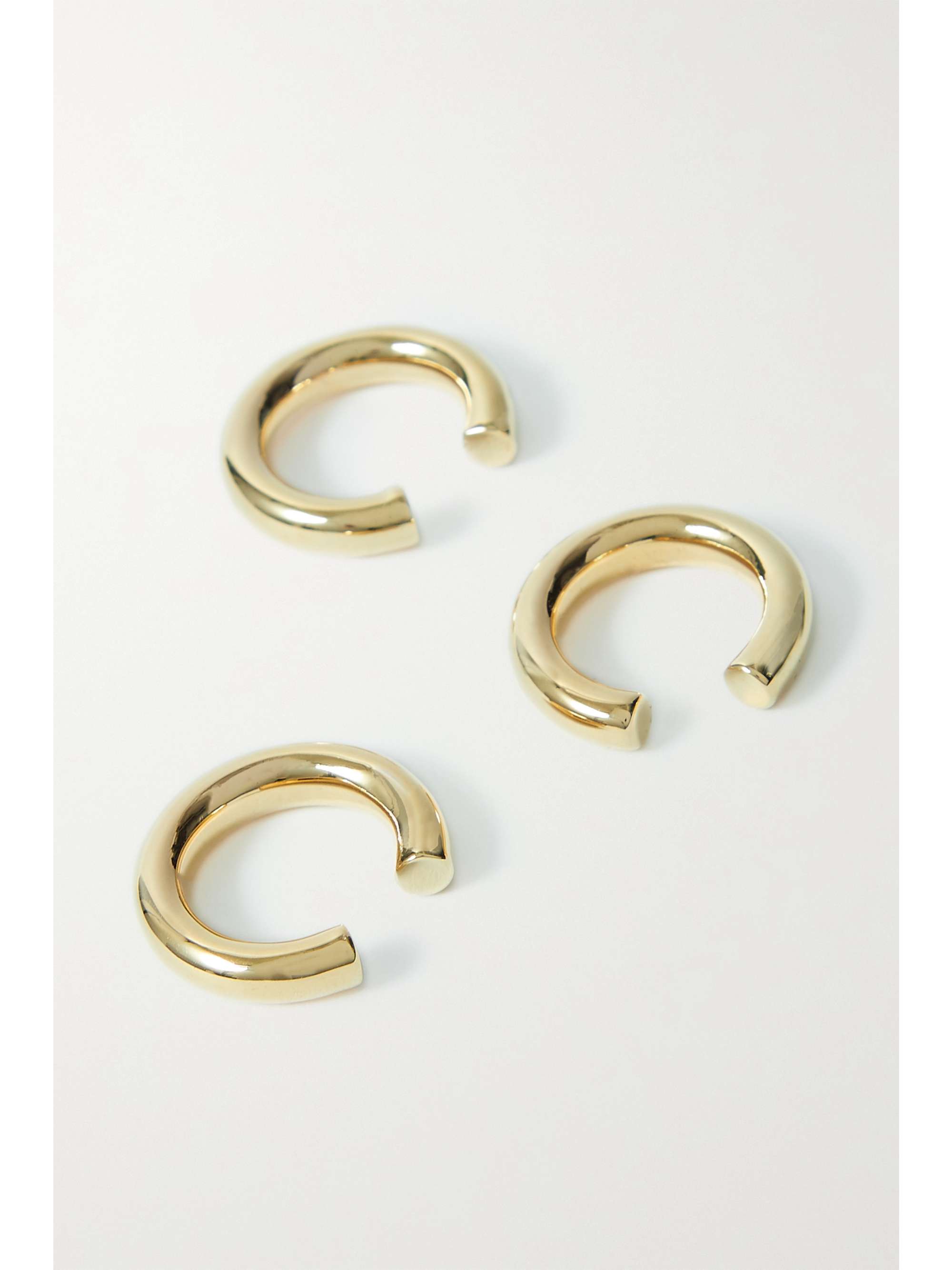 JENNIFER FISHER Lilly set of three gold-plated ear cuffs