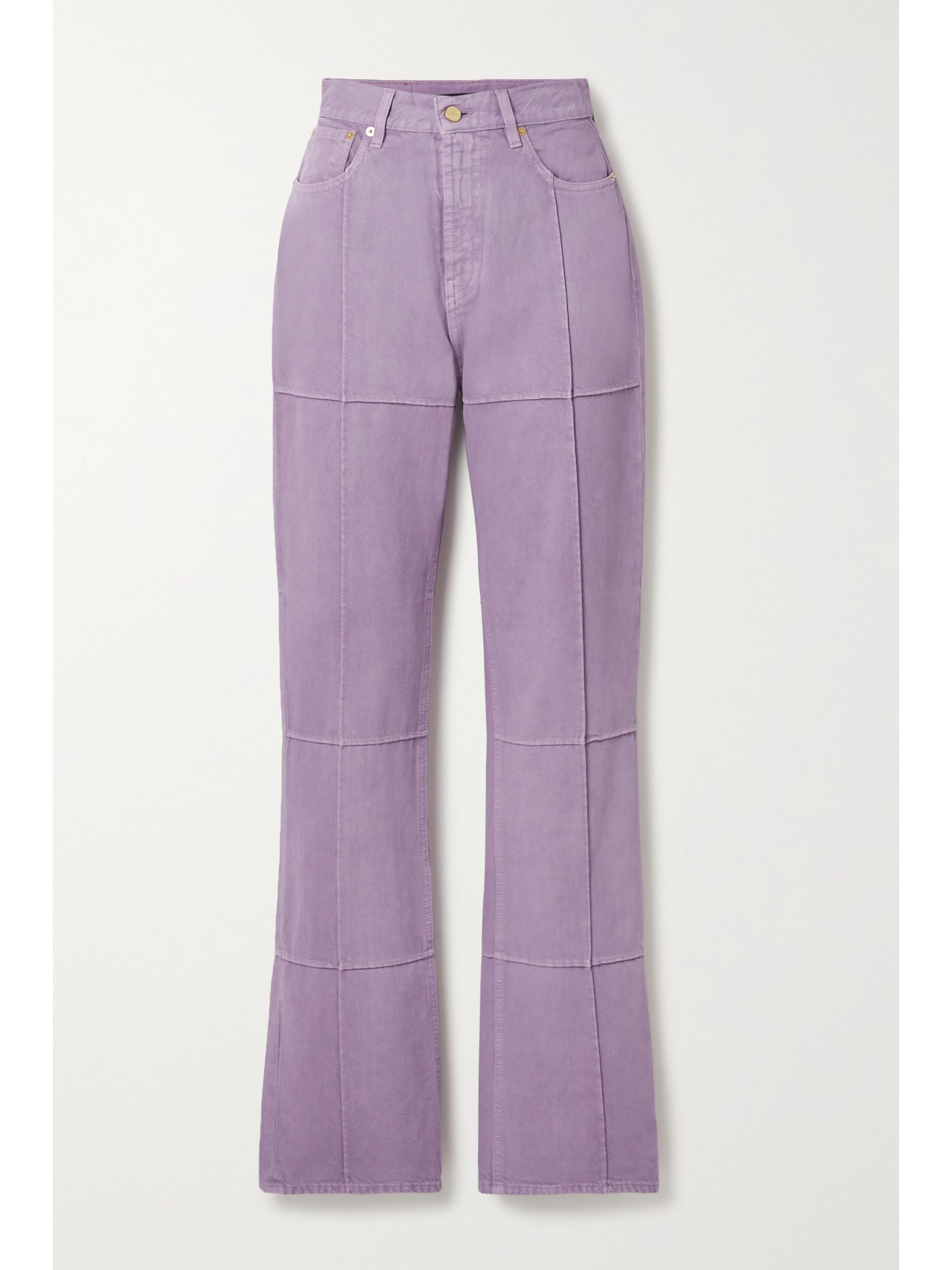 purple straight leg jeans
