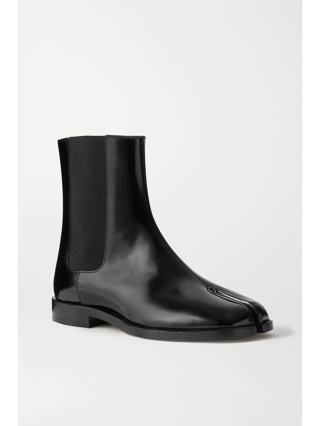 MAISON MARGIELA TABI SPLIT-TOE PATENT-LEATHER CHELSEA BOOTS