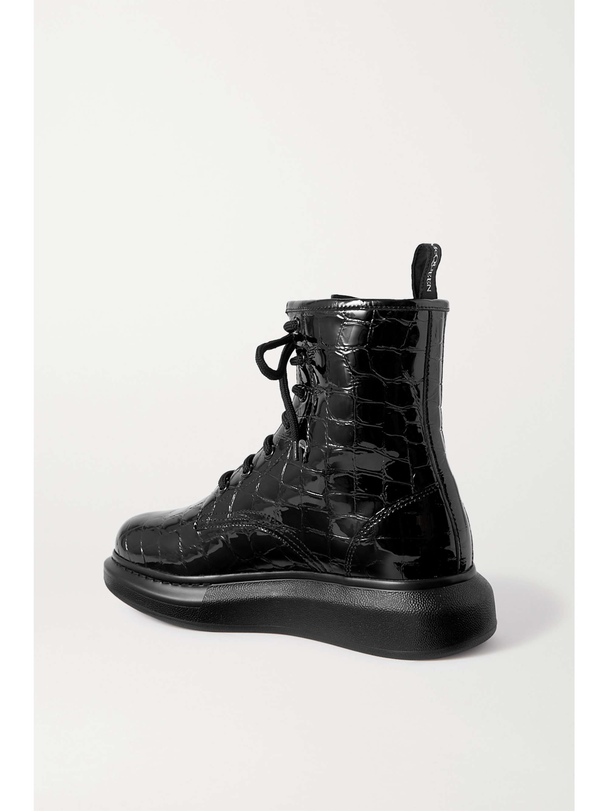 alexander mcqueen croc boots