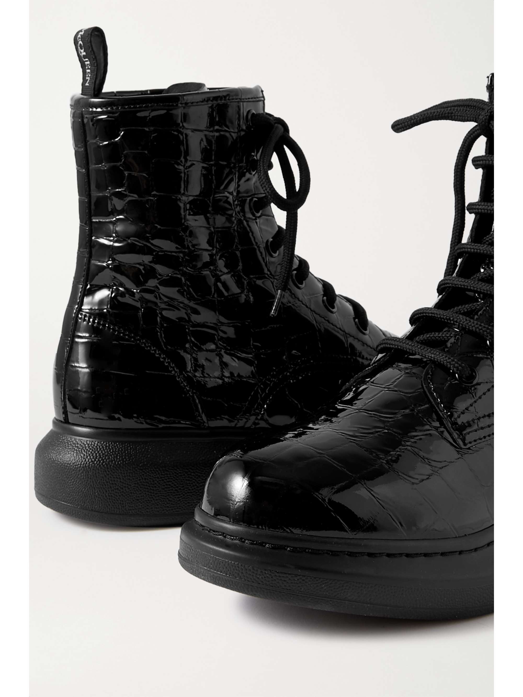 alexander mcqueen croc boots