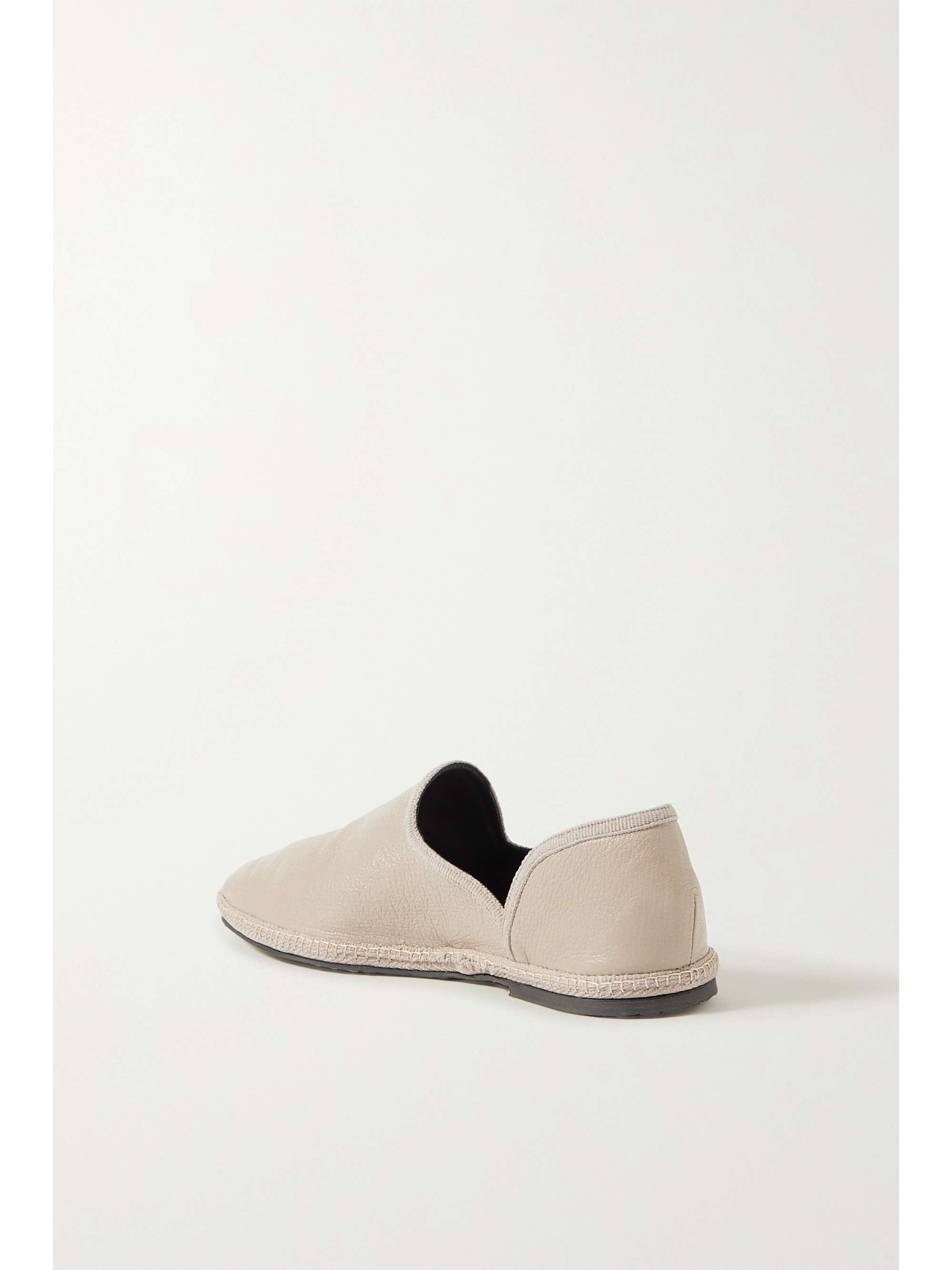 THE ROW Friulane textured-leather slippers