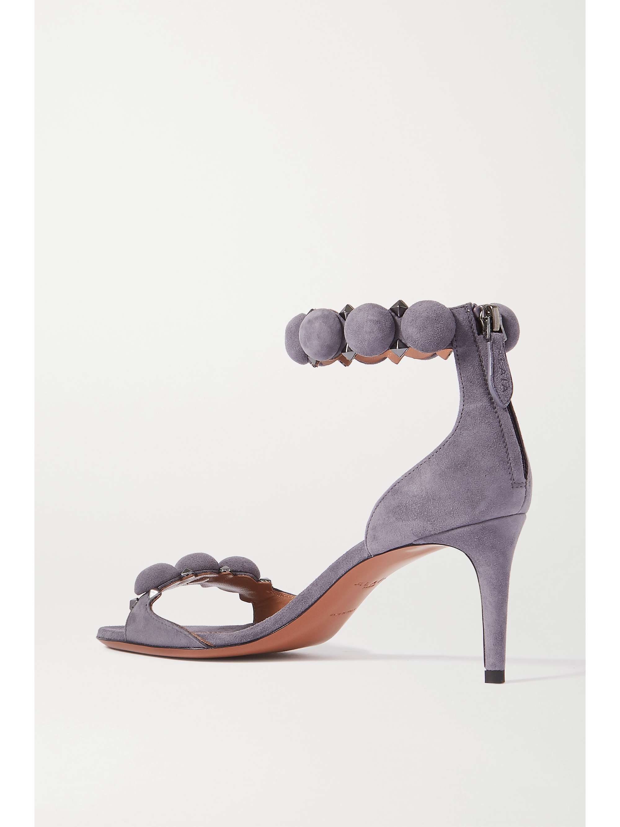 ALAÏA Sandales en daim à clous Bombe 75