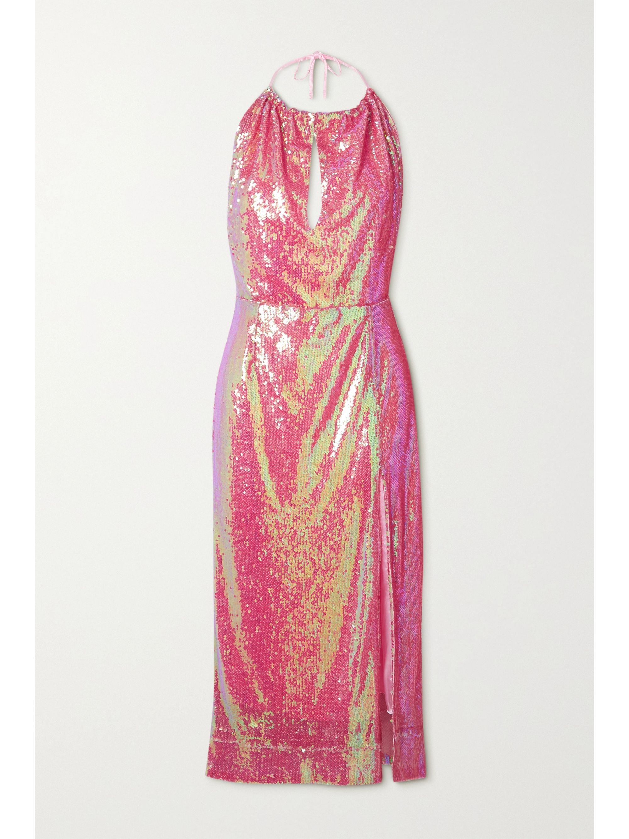 Pink sequin midi dress Clearance