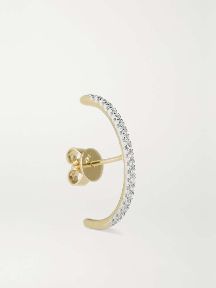 STONE AND STRAND Suspender 10-karat Gold Diamond Earring