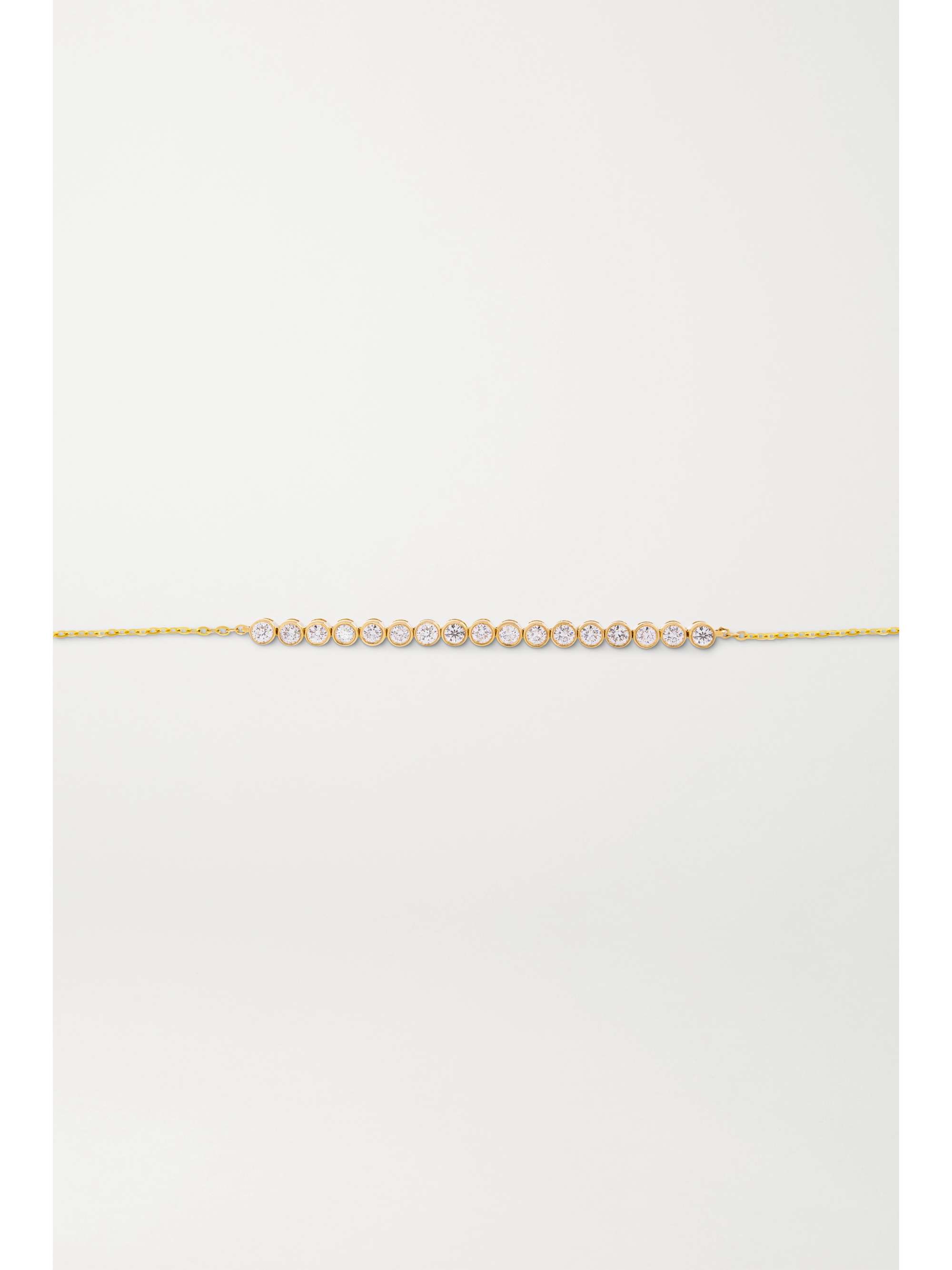 STONE AND STRAND Let It Slide 10karat gold diamond bracelet NETAPORTER