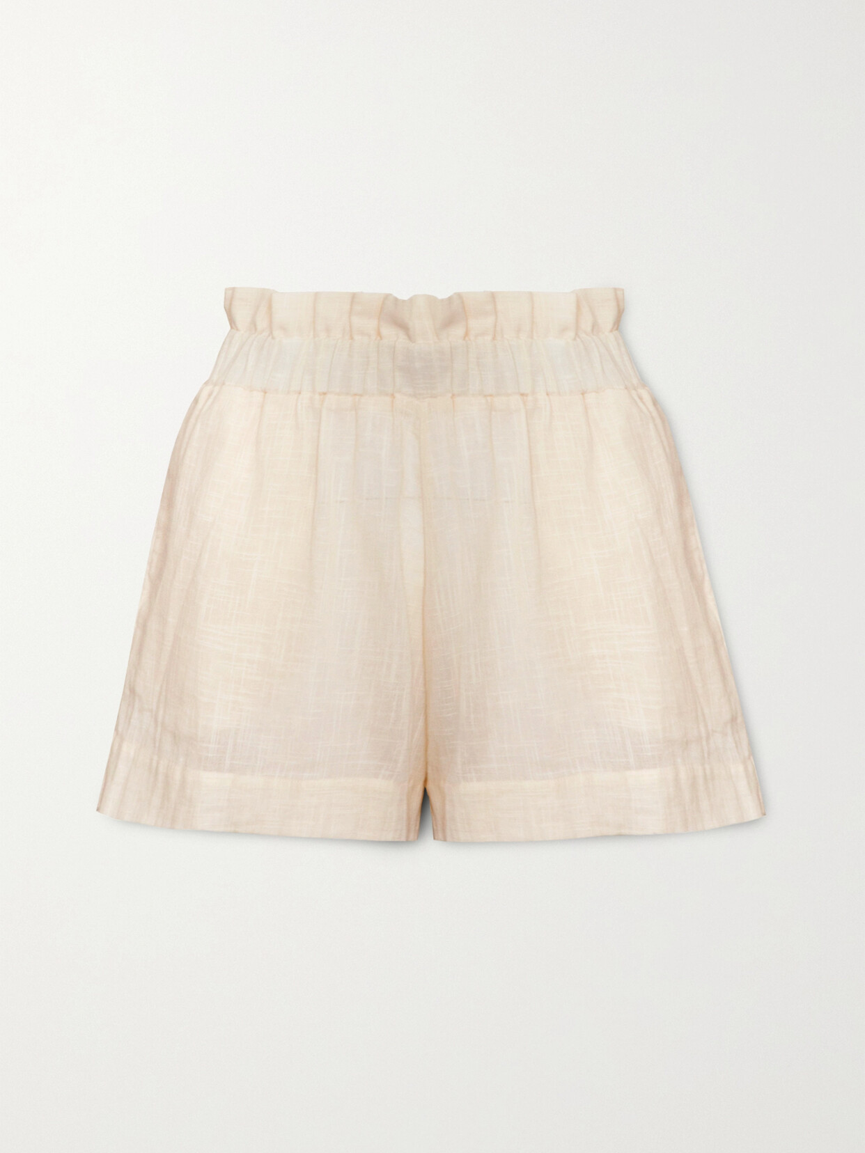 CLOE CASSANDRO - + Net Sustain Jamie Organic Cotton-gauze Shorts - Neutrals