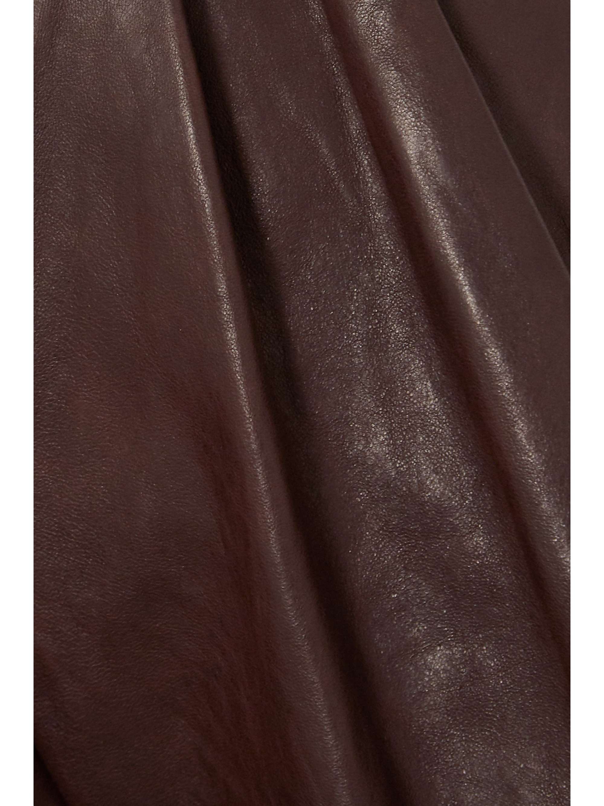 DOLCE&GABBANA Tie-detailed leather tapered pants