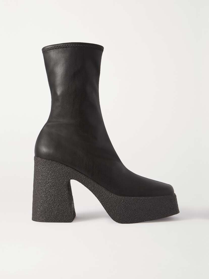 Stella McCartney Vegetarian Leather Platform Ankle Boots