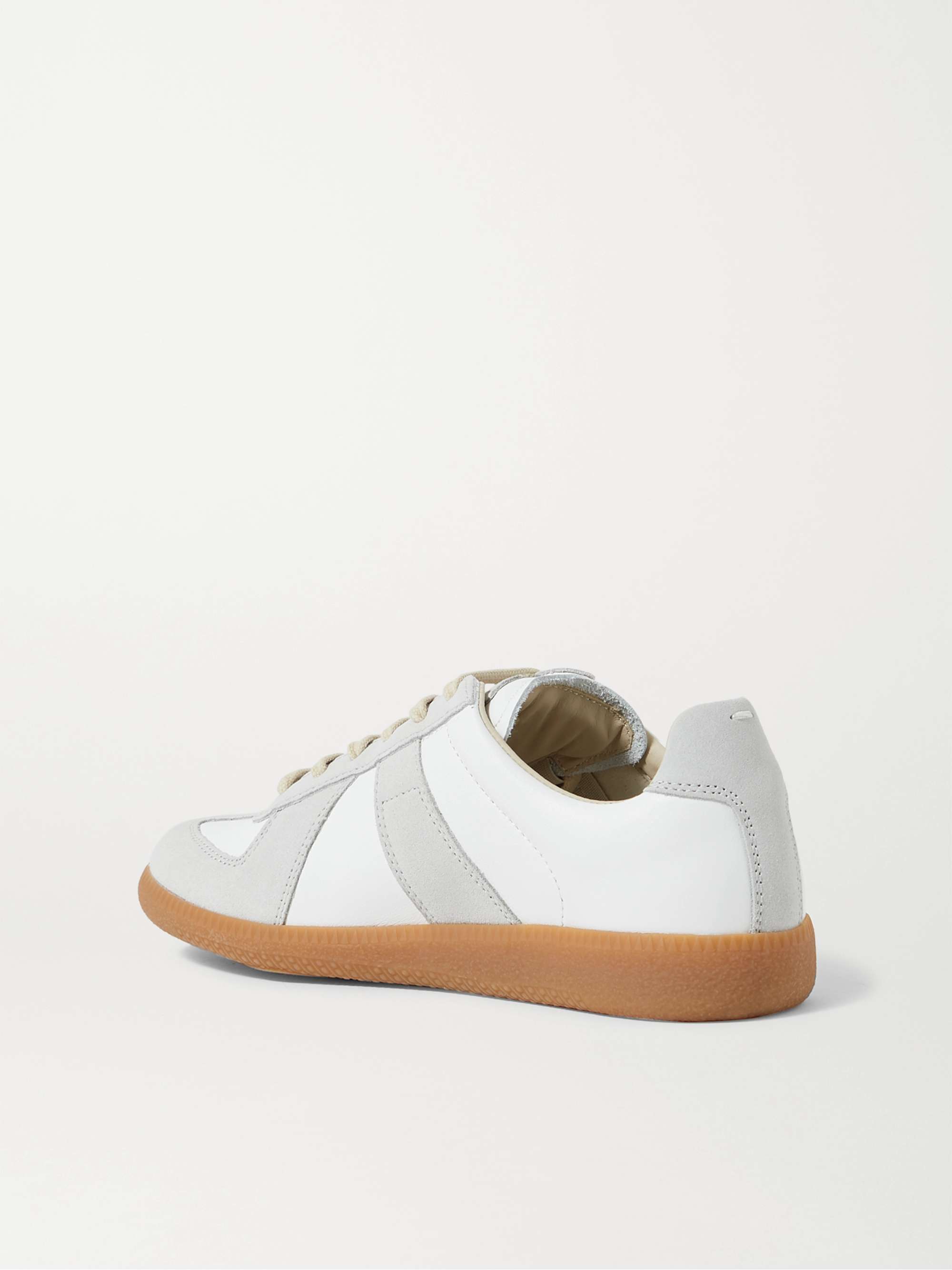 MAISON MARGIELA Baskets en cuir et en daim Replica