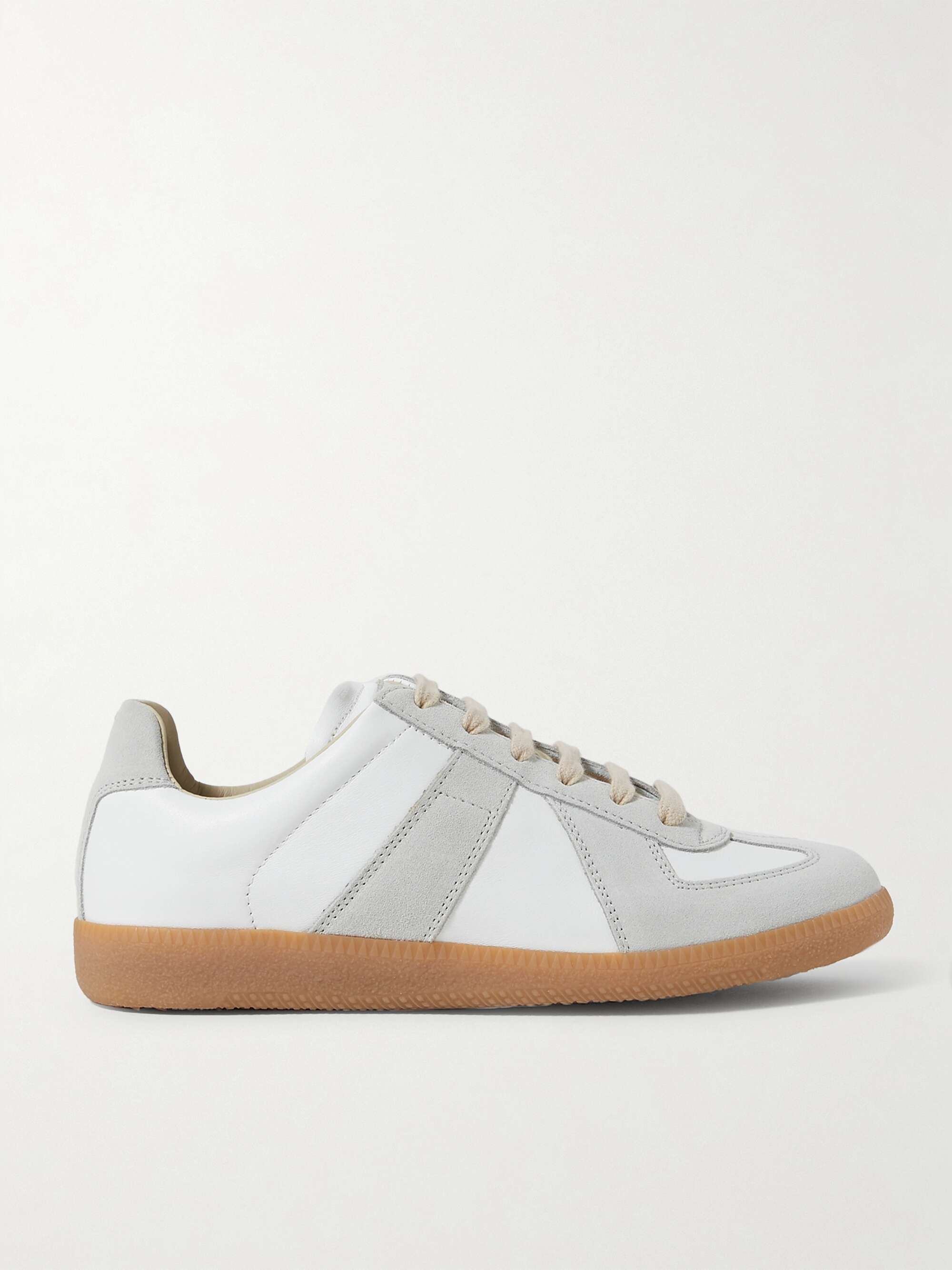 MAISON MARGIELA Replica leather and suede sneakers