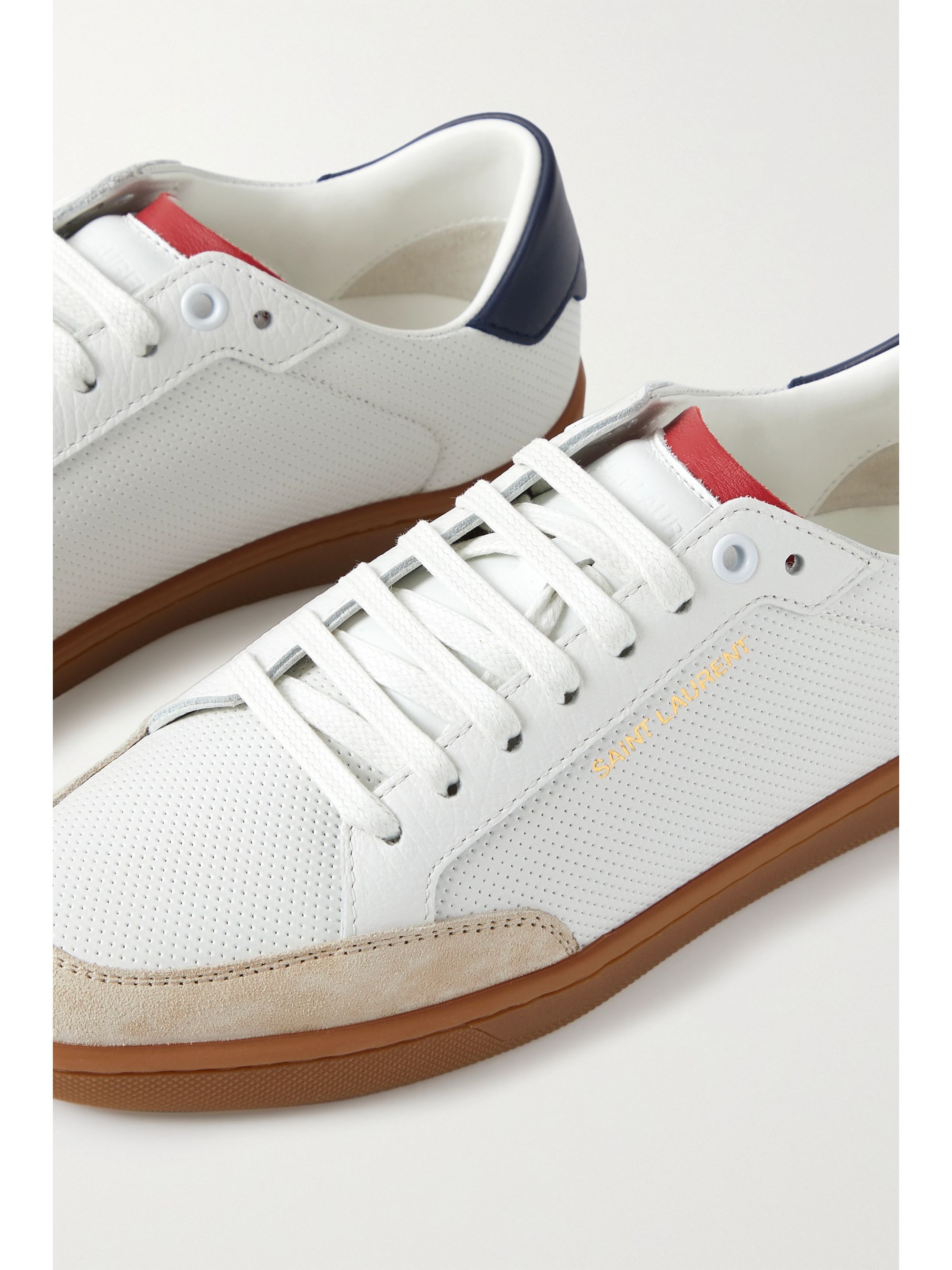 saint laurent white court classic sneakers