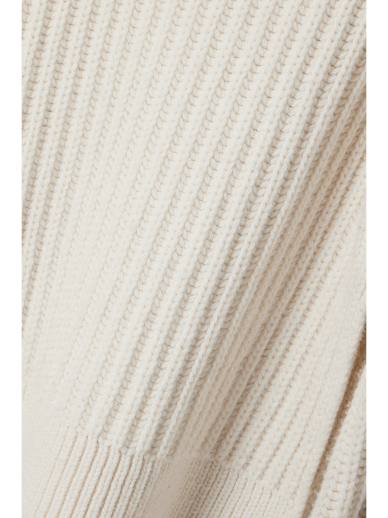 The Row Aneke Oversized Ribbed Wool Turtleneck Sweater In Cream