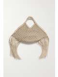 YUZEFI Basket large fringed woven leather tote | NET-A-PORTER