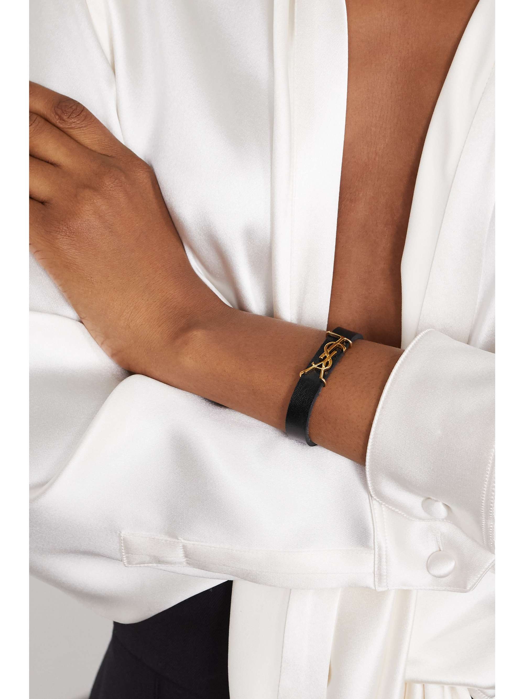 ysl bracelet leather