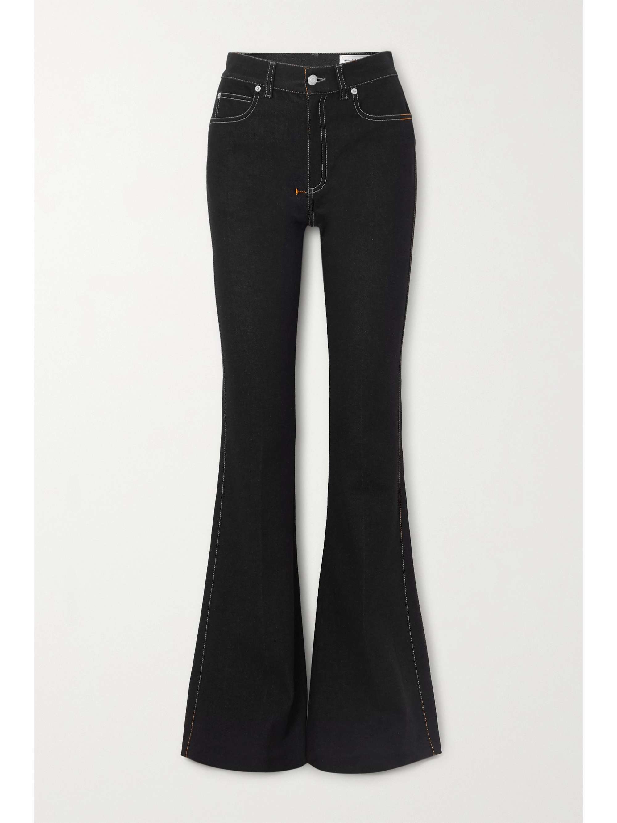 Black High-rise flared jeans 