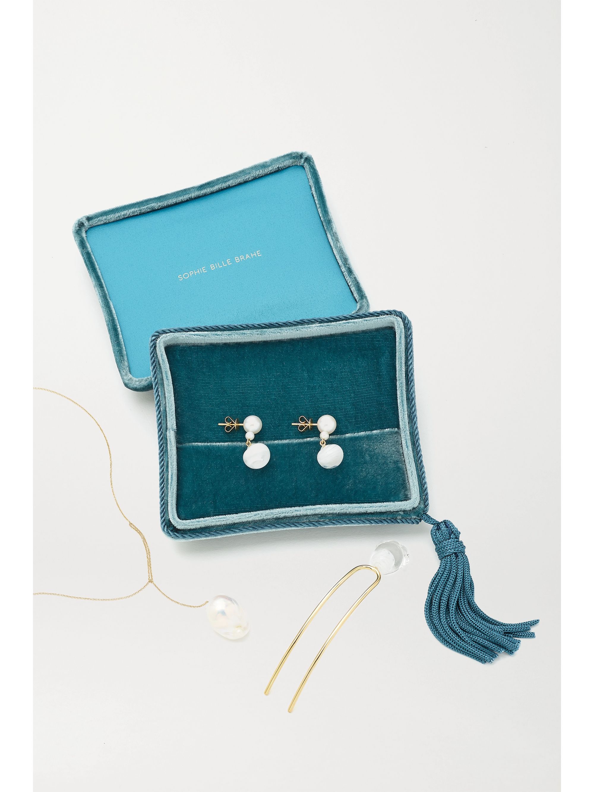 Green Velvet jewelry box | SOPHIE BILLE BRAHE | NET-A-PORTER