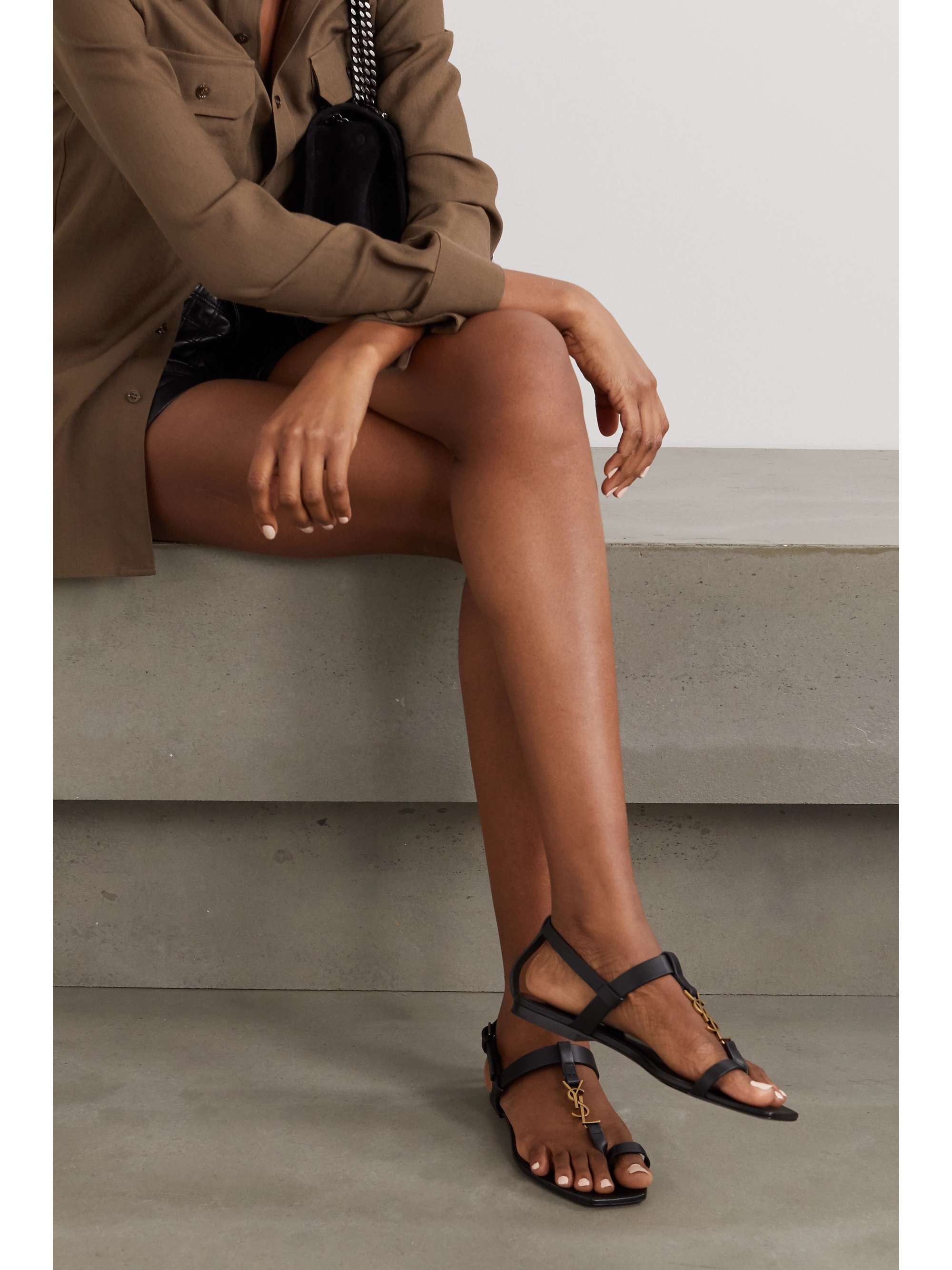 beige heeled mules