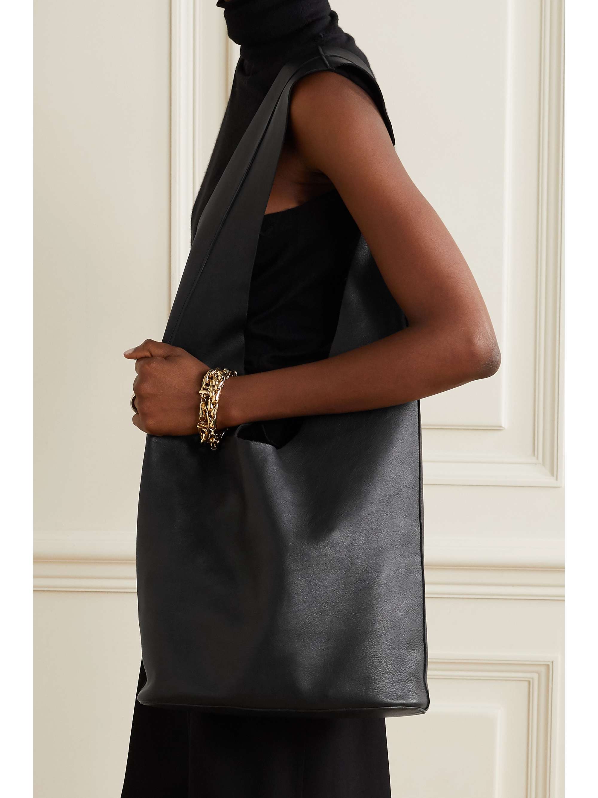 THE ROW Bindle Three textured-leather shoulder bag