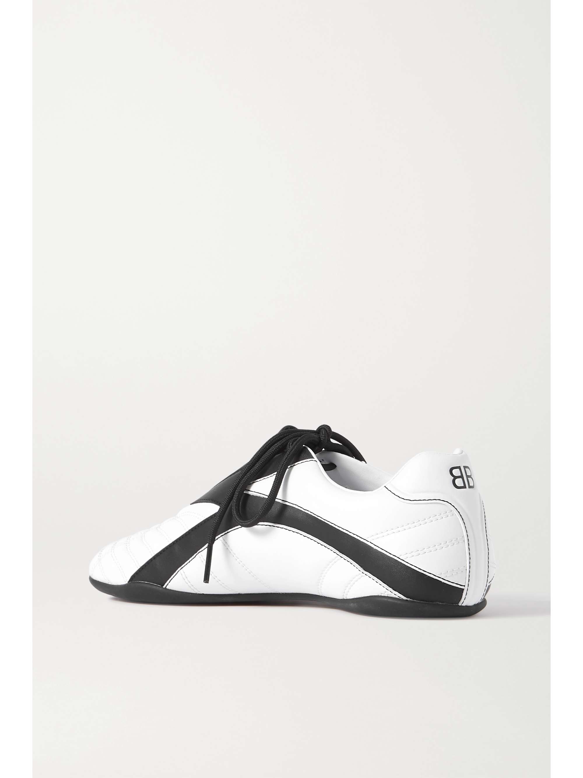 BALENCIAGA Zen two-tone quilted faux leather sneakers