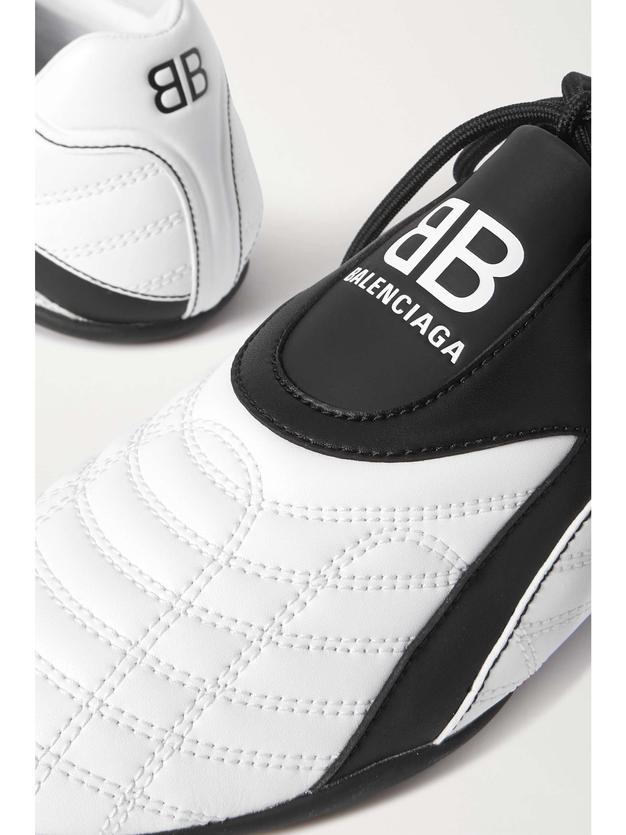 BALENCIAGA Zen two-tone quilted faux leather sneakers