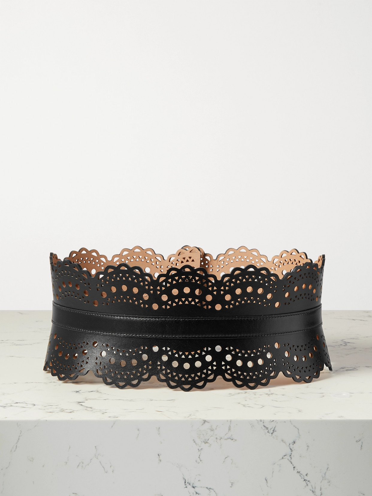 Alaïa Bustier 120 Black Corset Belt In Black