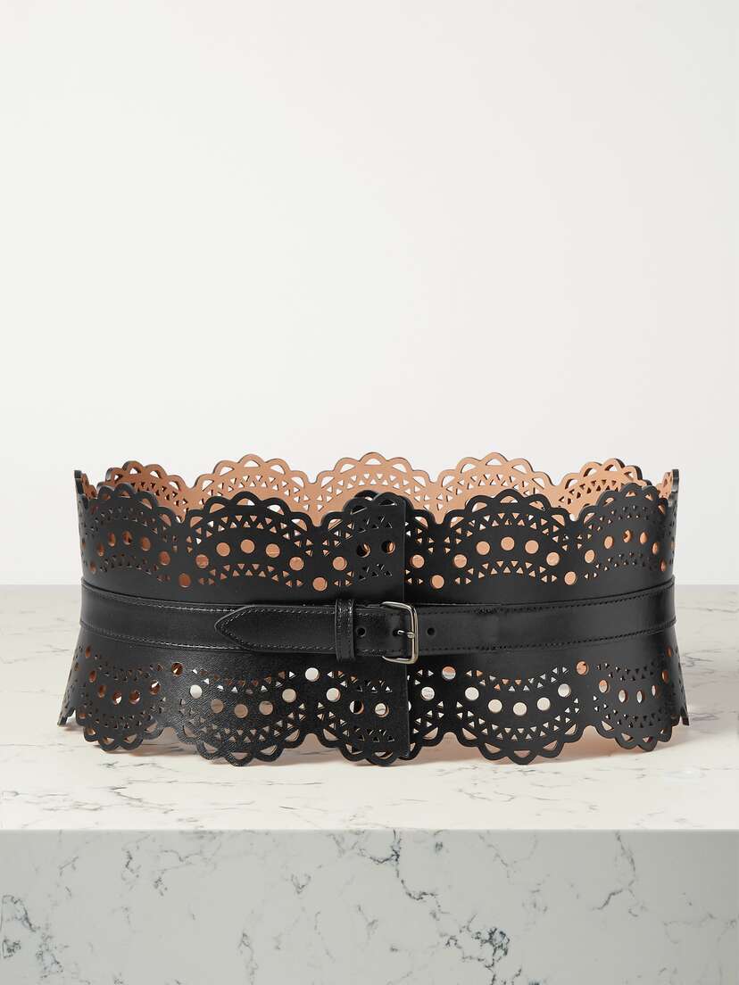 Alaïa Laser-cut Leather Waist Belt