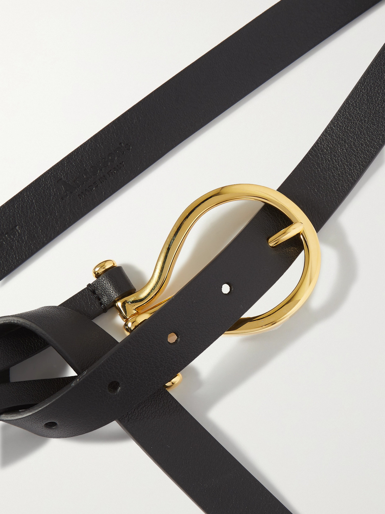 Shop Anderson's Leather Belt In Black