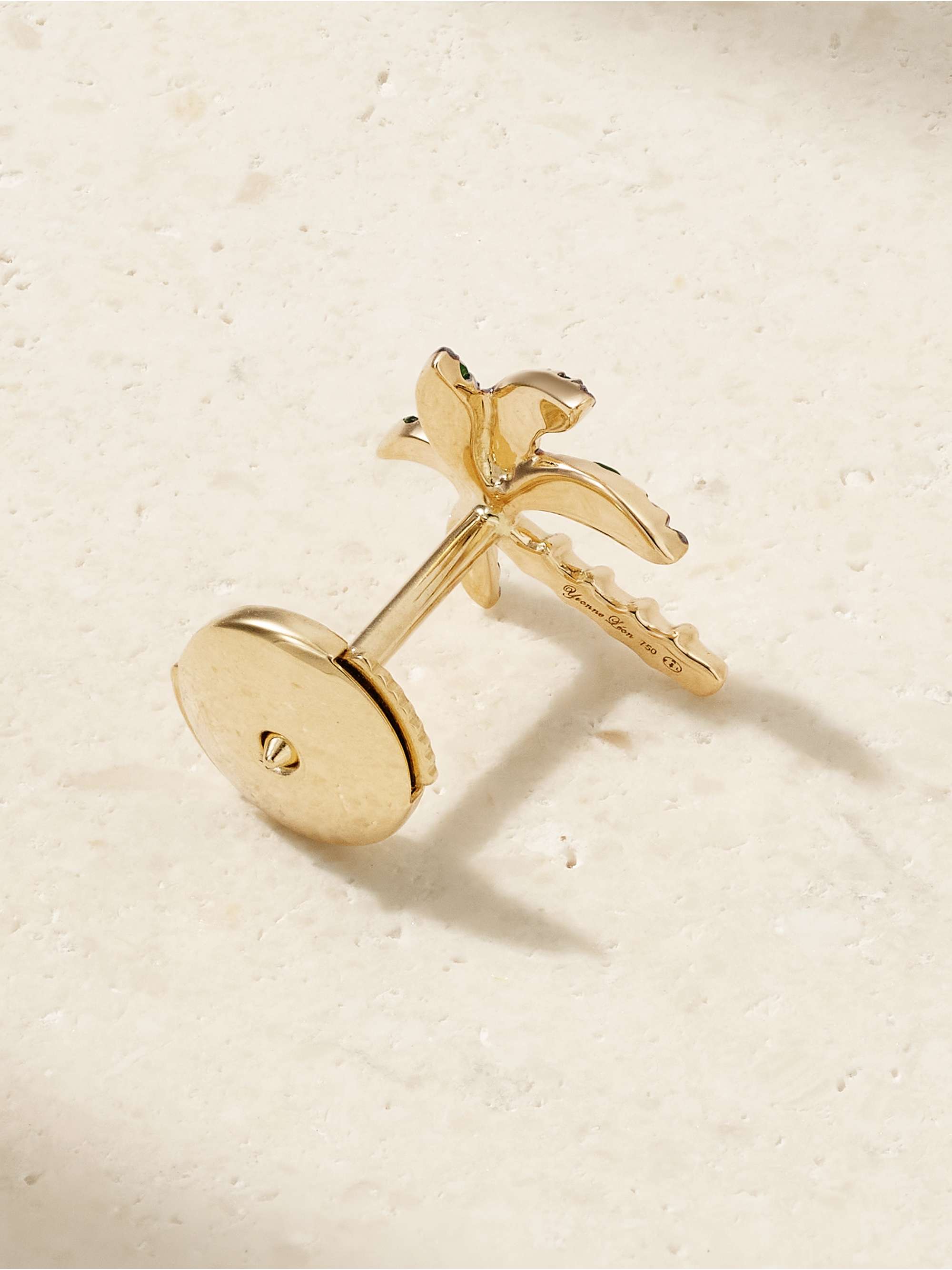 YVONNE LÉON 18-karat gold tsavorite earring