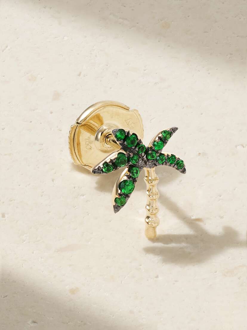 Yvonne Léon 18-karat Gold Tsavorite Earring
