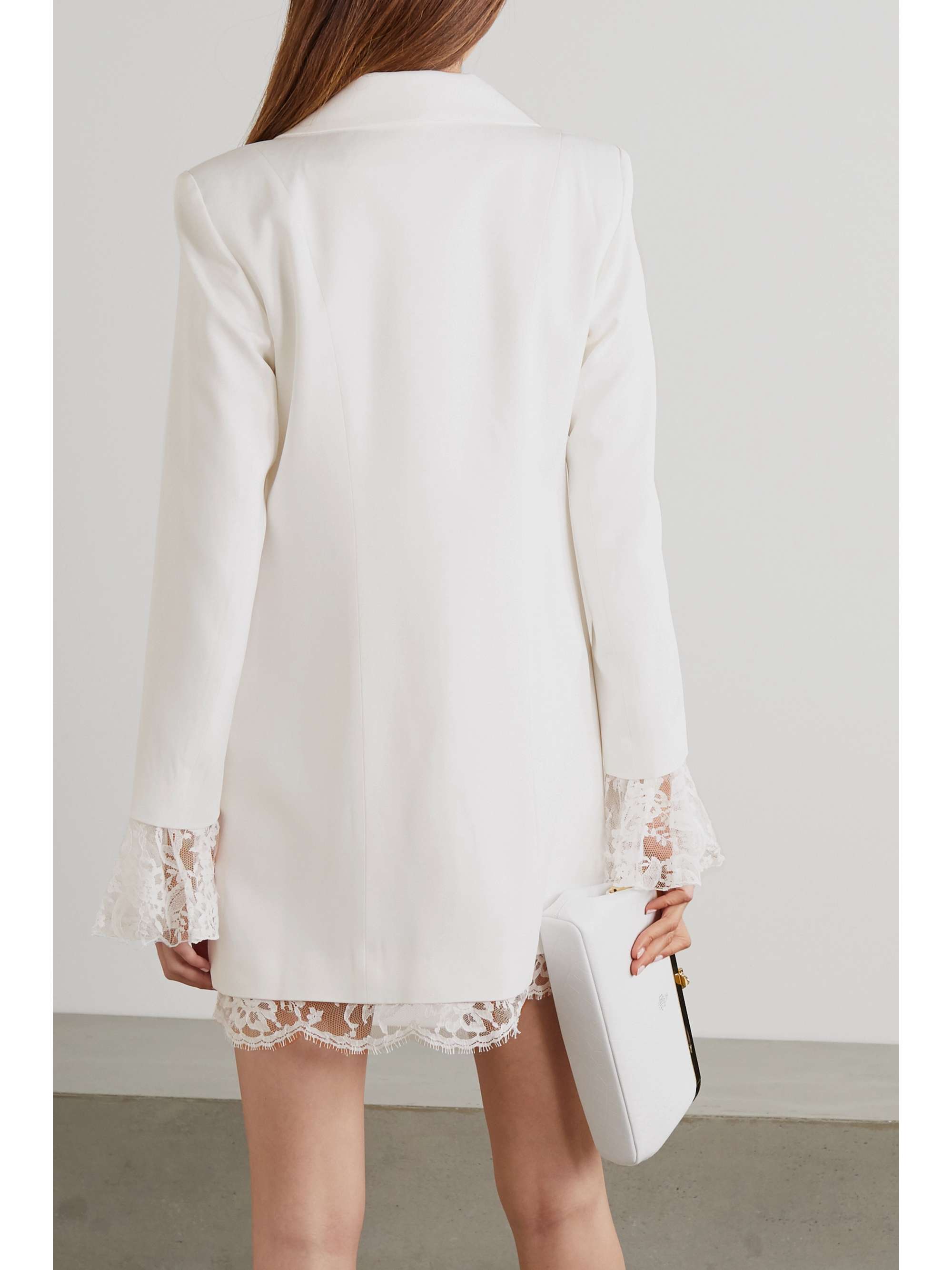 RIME ARODAKY Lui lace-trimmed crepe mini dress