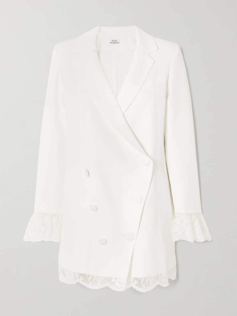 Rime Arodaky Lui Lace-trimmed Crepe Mini Dress