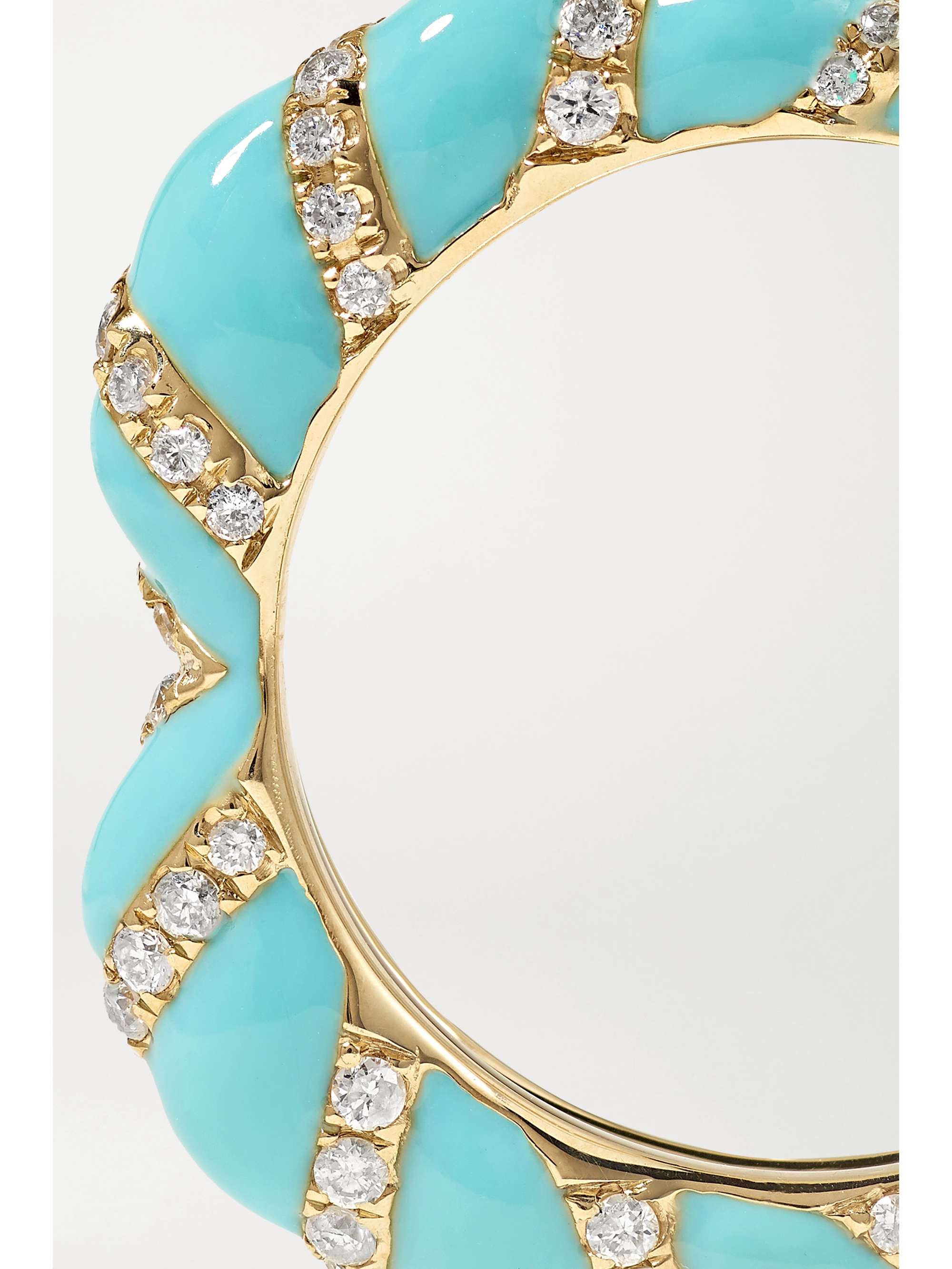 YVONNE LÉON 9-karat gold, enamel and diamond ring