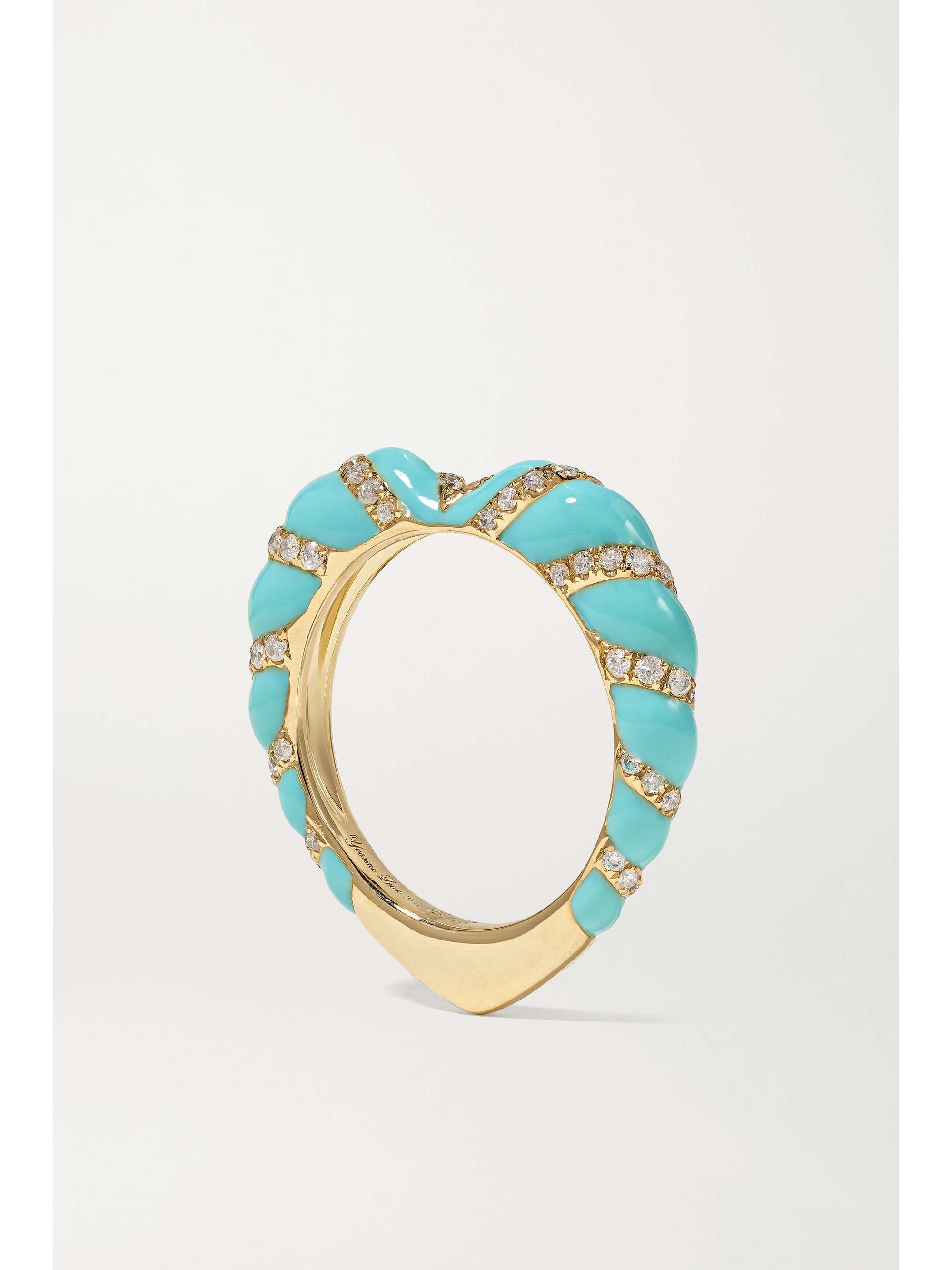 YVONNE LÉON 9-karat gold, enamel and diamond ring
