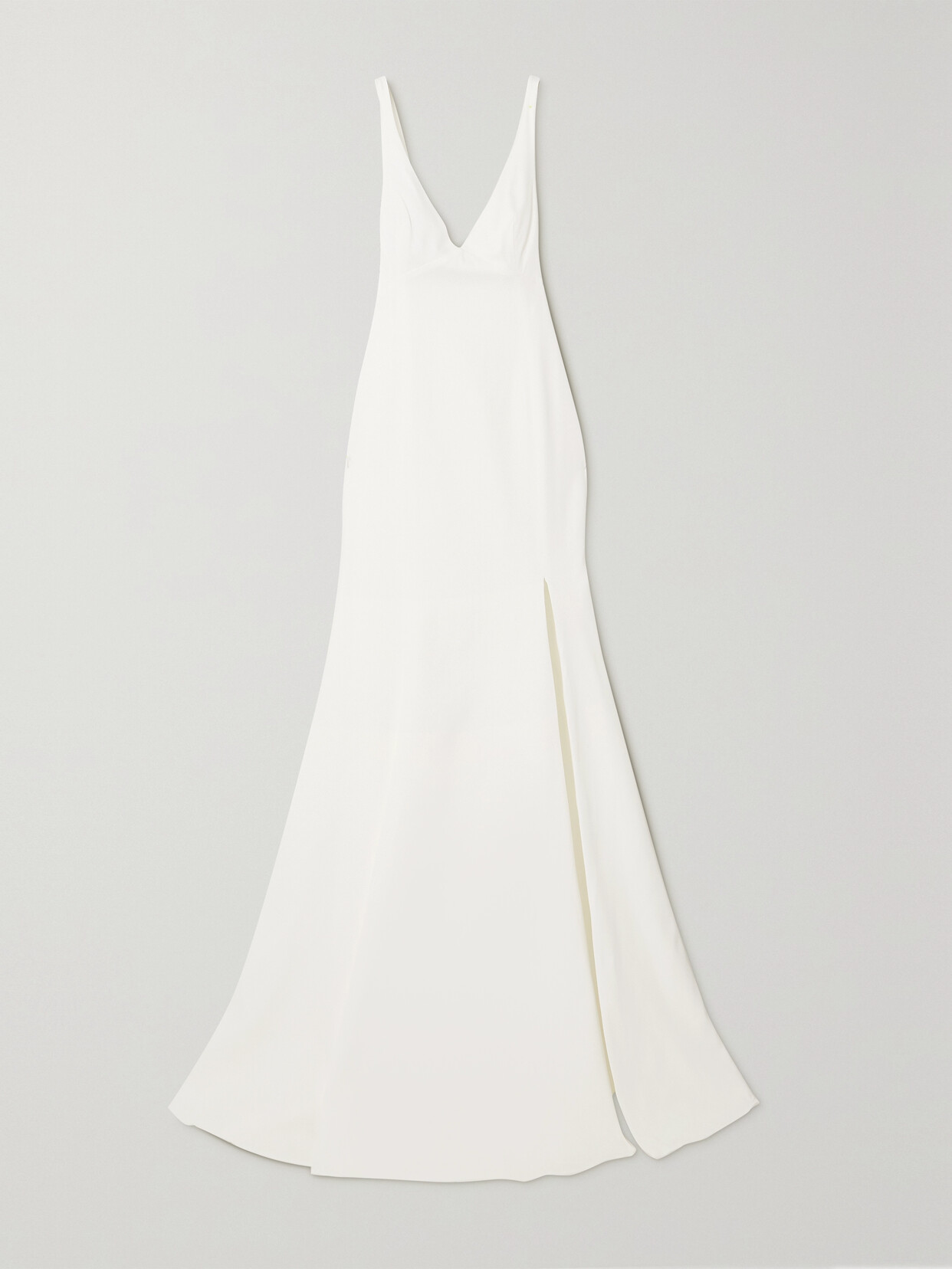 Rime Arodaky Enola Tie-detailed Open-back Embroidered Tulle And Crepe Gown - White