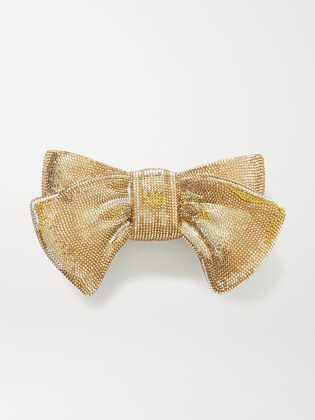 Judith Leiber Couture - Bow Just For You Crystal-embellished Gold-tone Clutch - One size