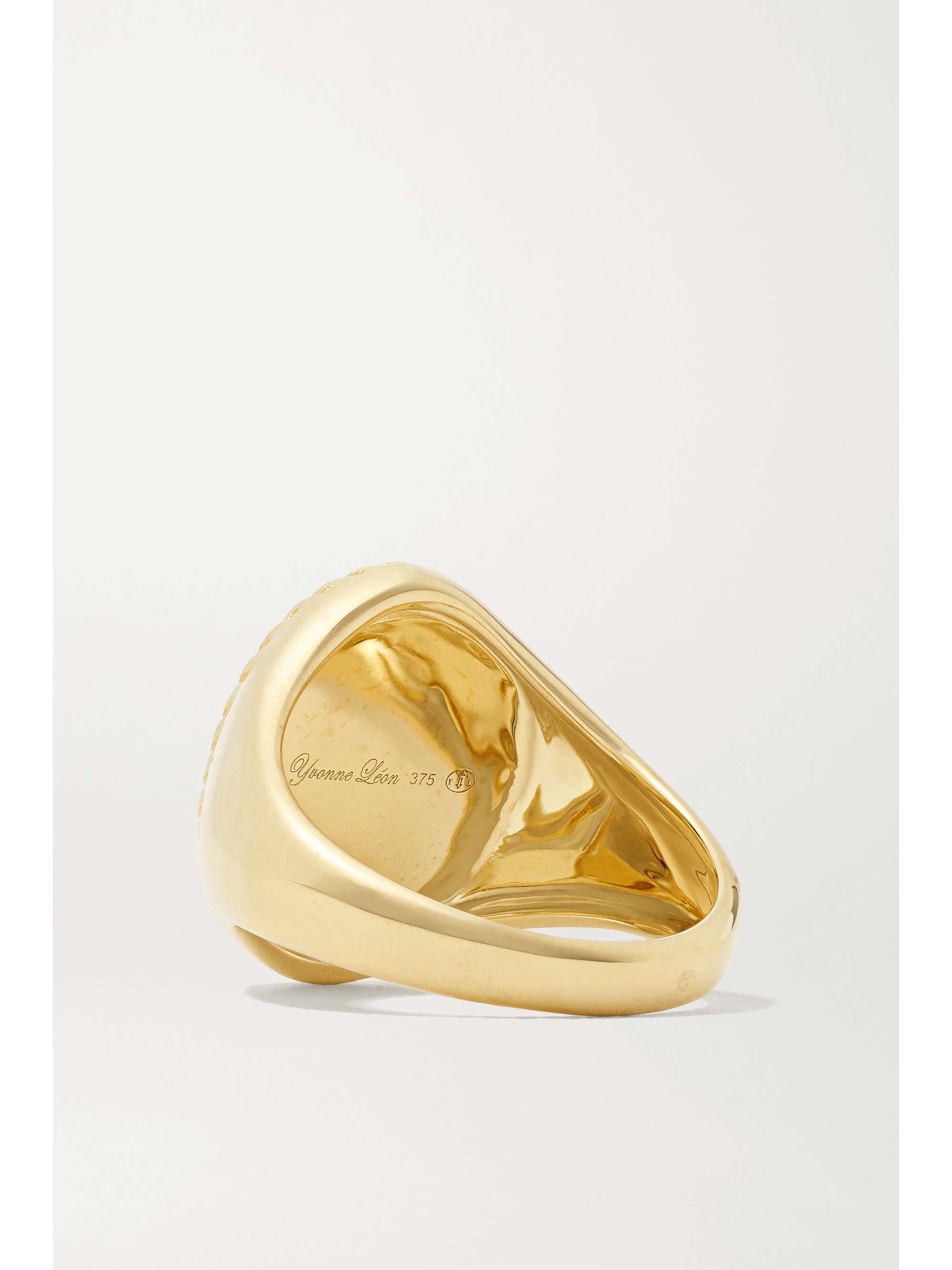 YVONNE LÉON Ring aus 9 Karat Gold mit Türkis und Diamant