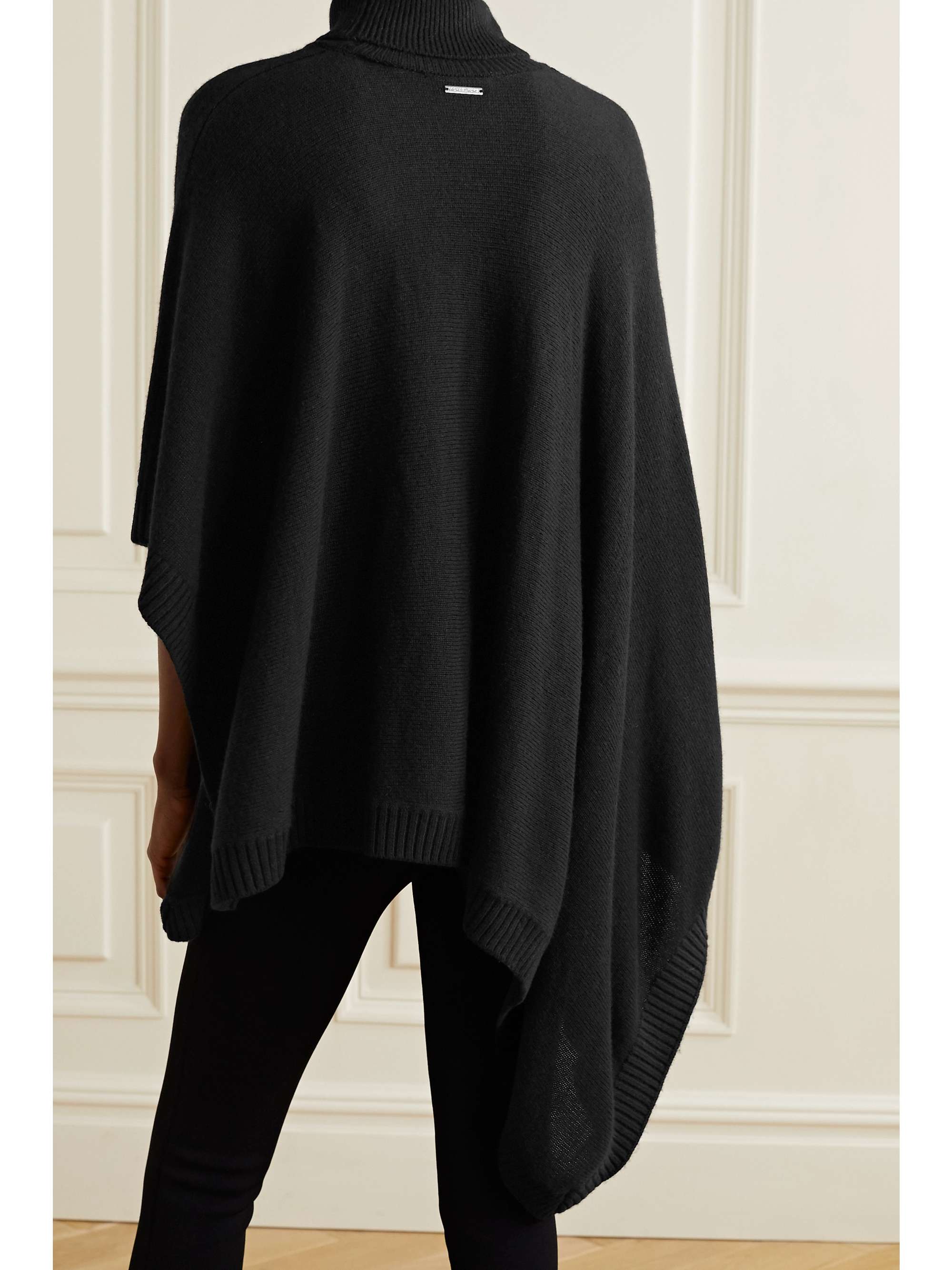 Margaret Mitchell sarkom Skubbe Black Asymmetric knitted turtleneck poncho | MICHAEL MICHAEL KORS |  NET-A-PORTER