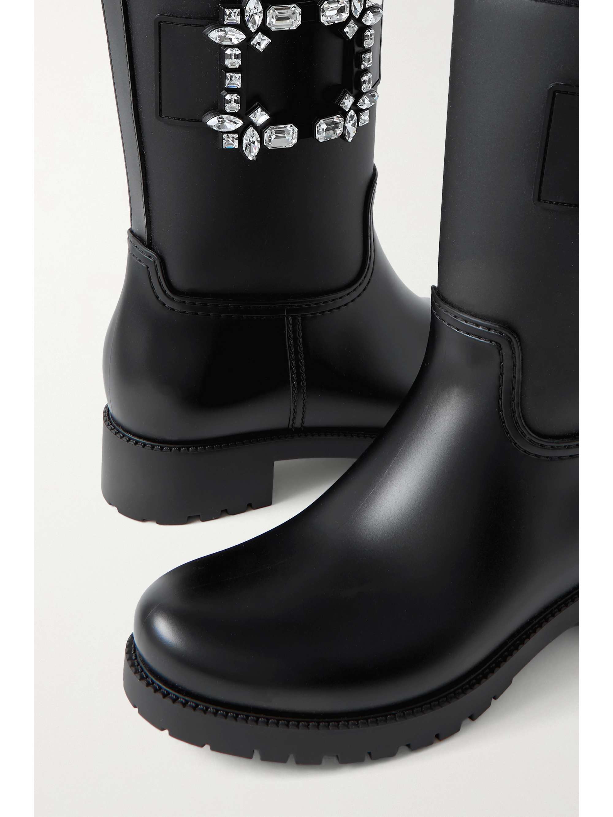 ROGER VIVIER Tempête Viv' crystal-embellished rubber rain boots
