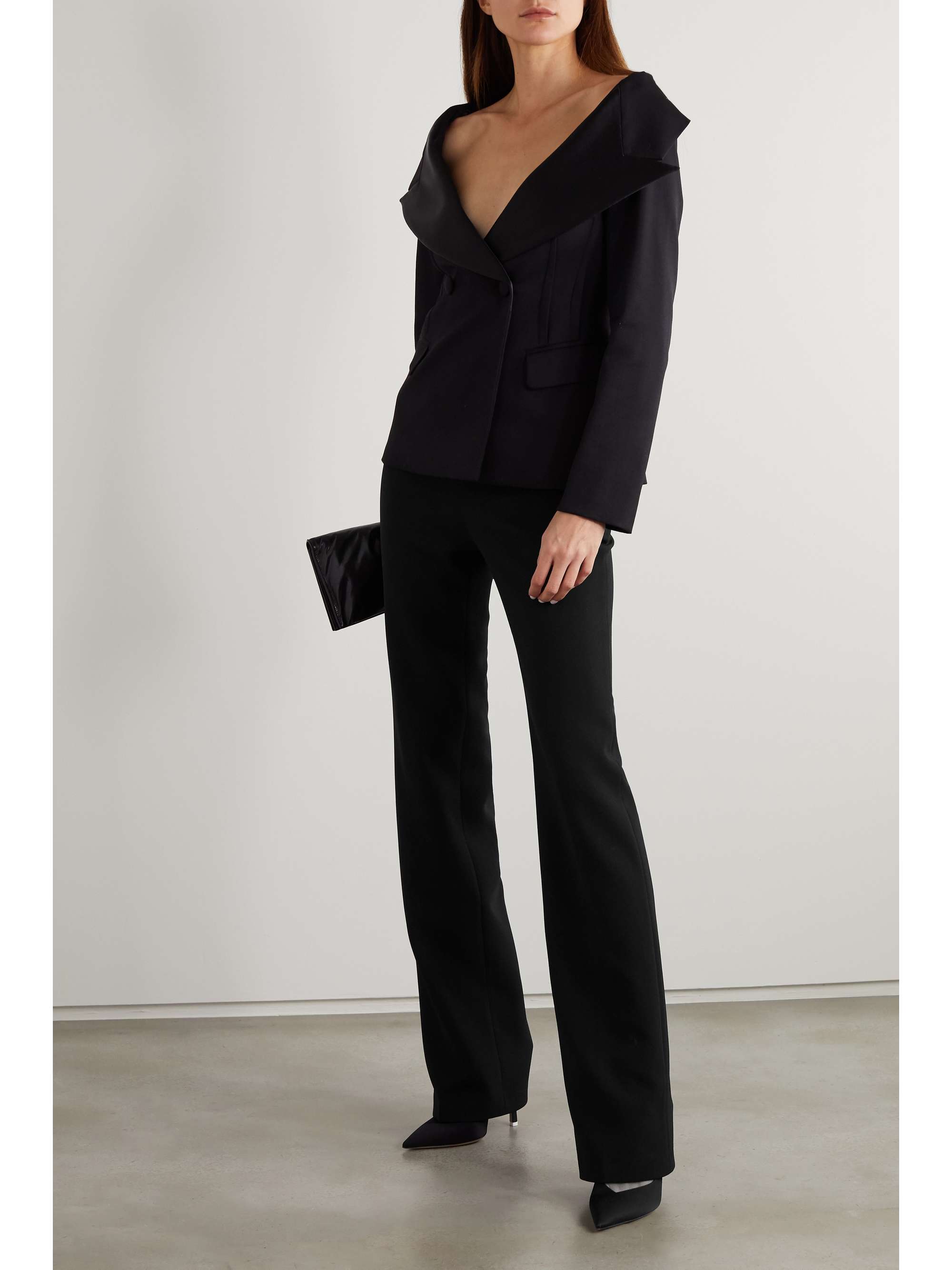 SAFIYAA Goldie stretch-crepe straight-leg pants