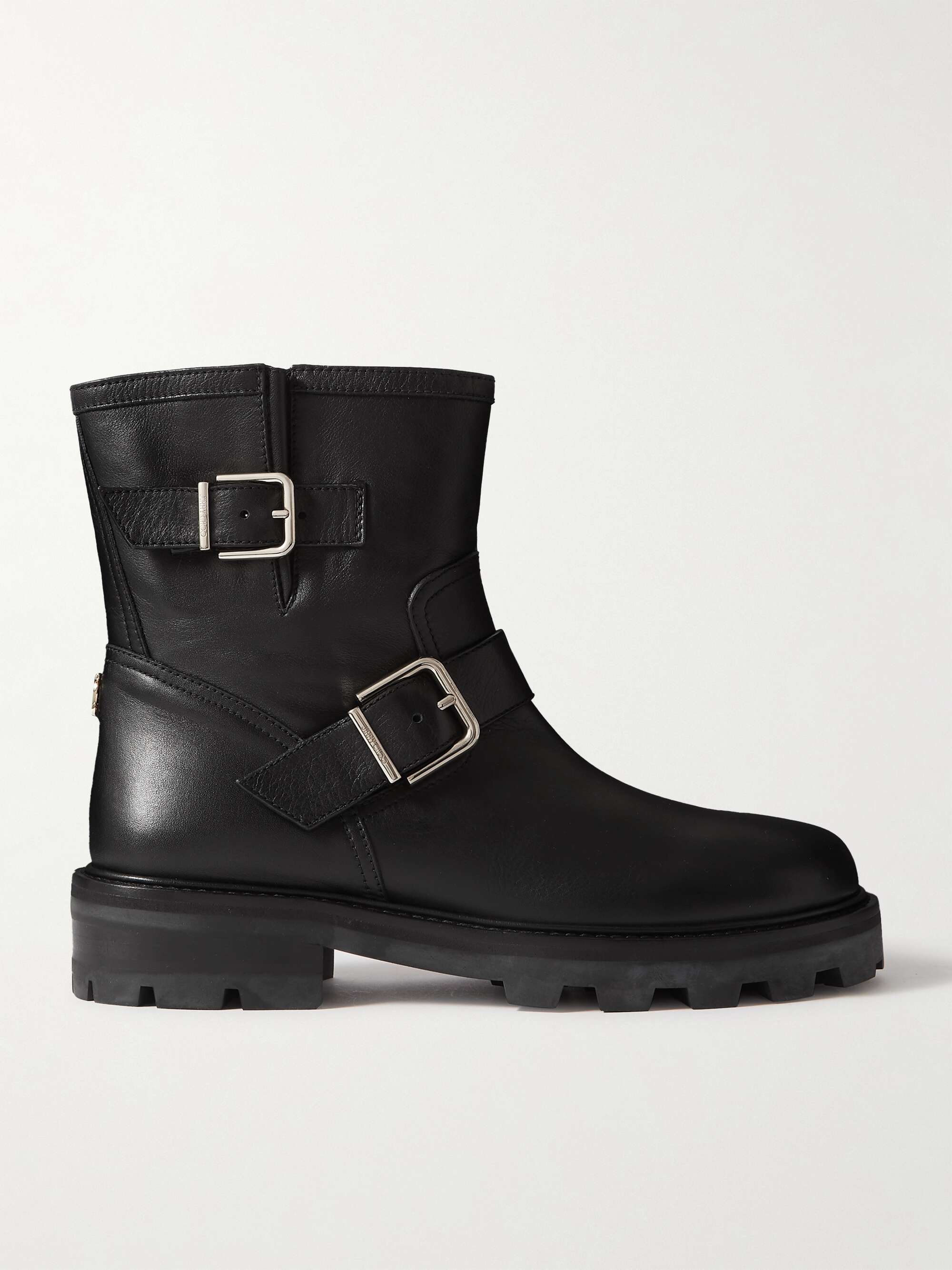 JIMMY CHOO Youth II buckled leather ankle boots | NET-A-PORTER