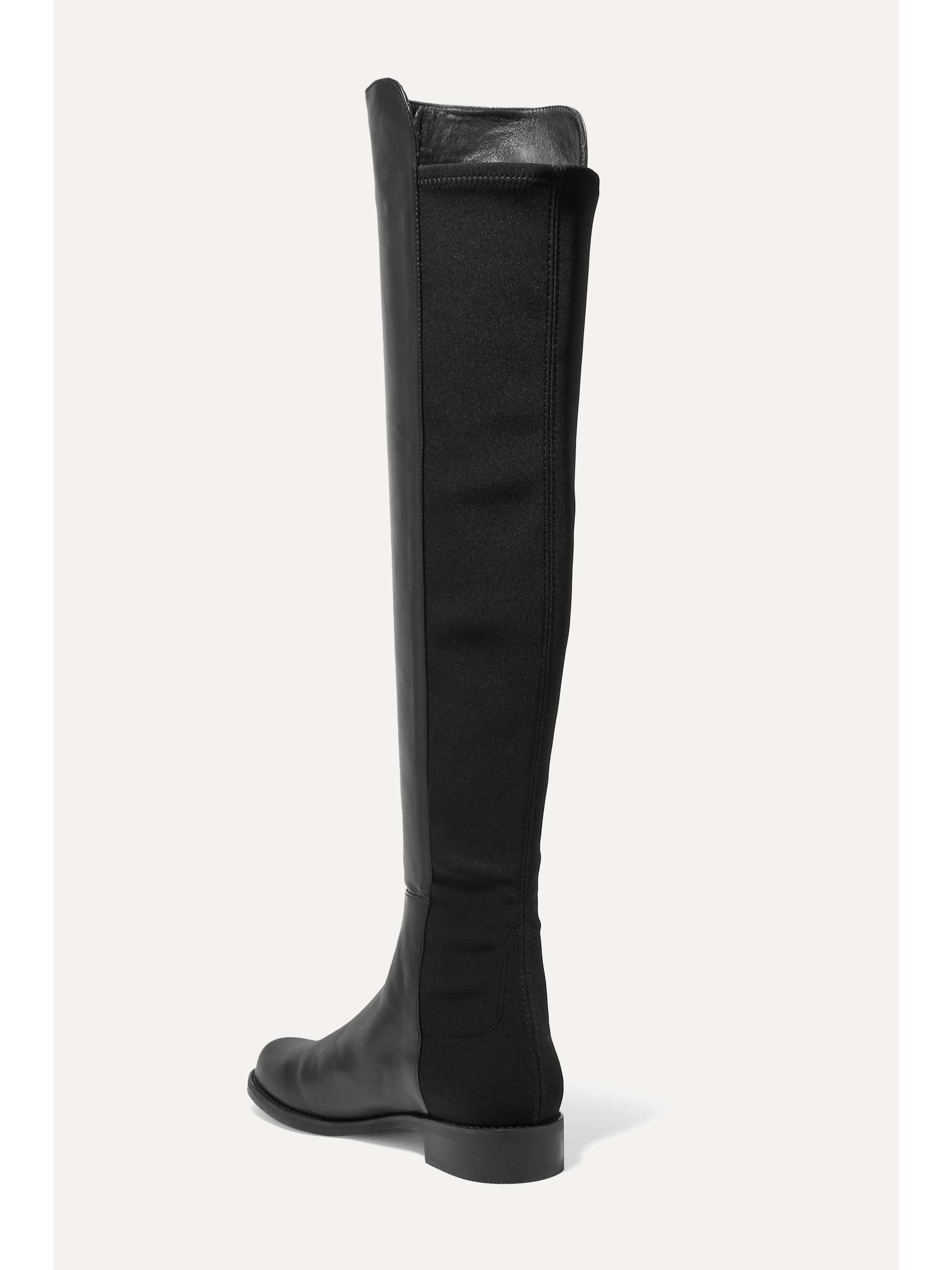 leather and neoprene boots