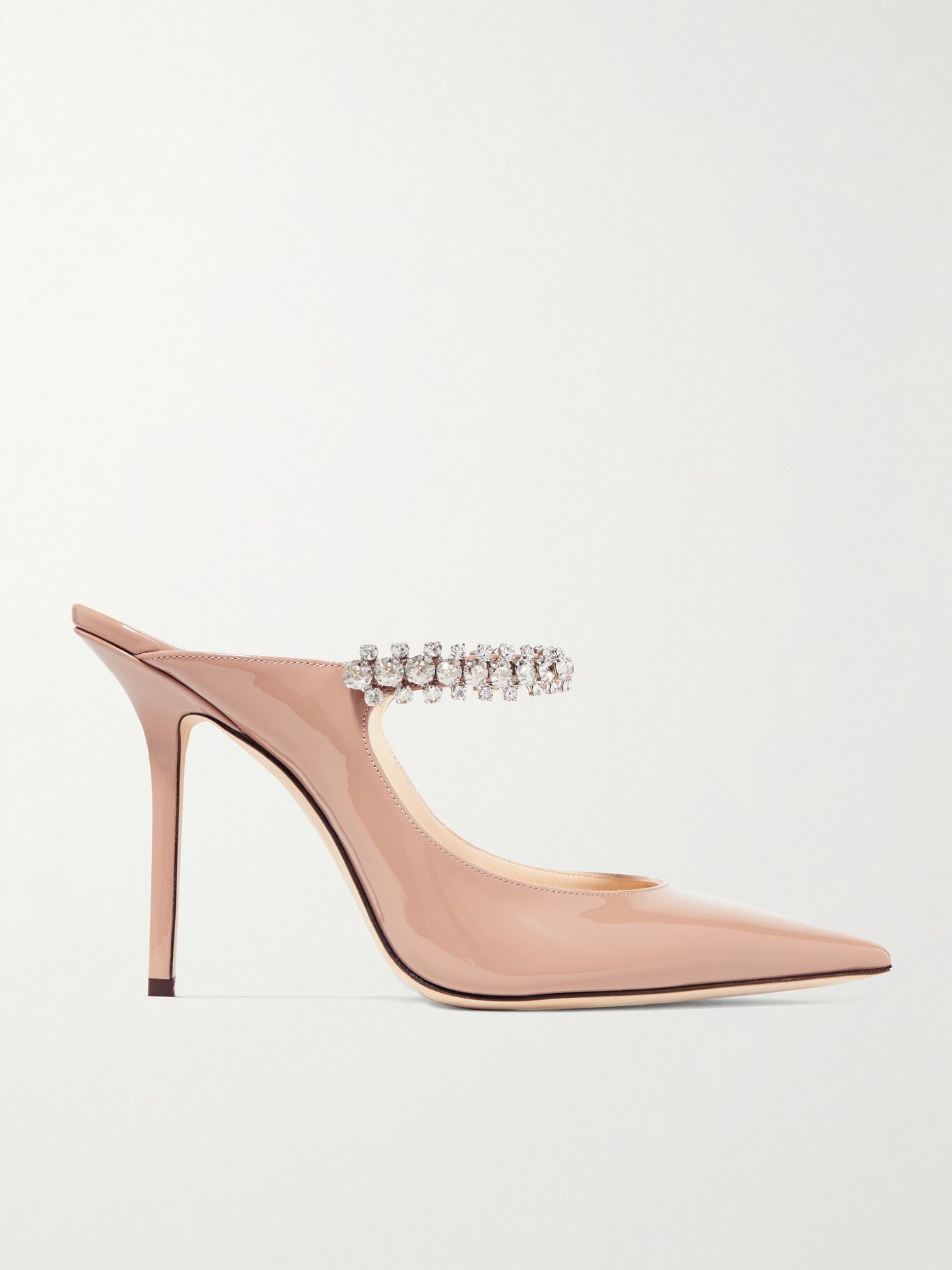 jimmy choo crystal embellished mules