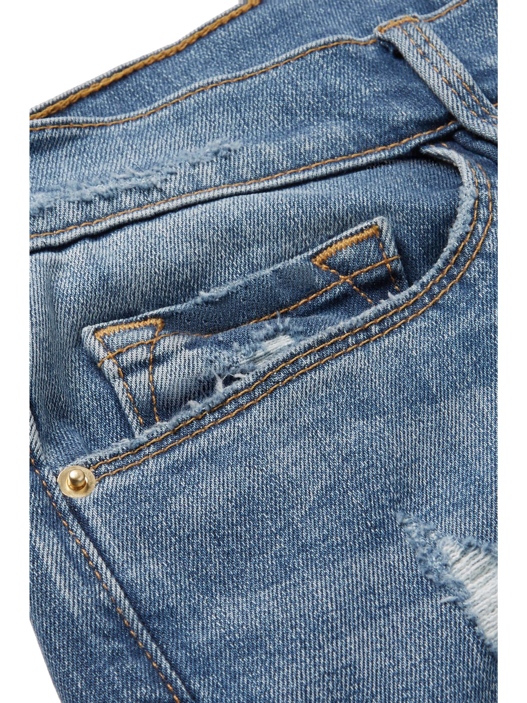 FRAME Le Skinny de Jeanne Crop distressed mid-rise jeans