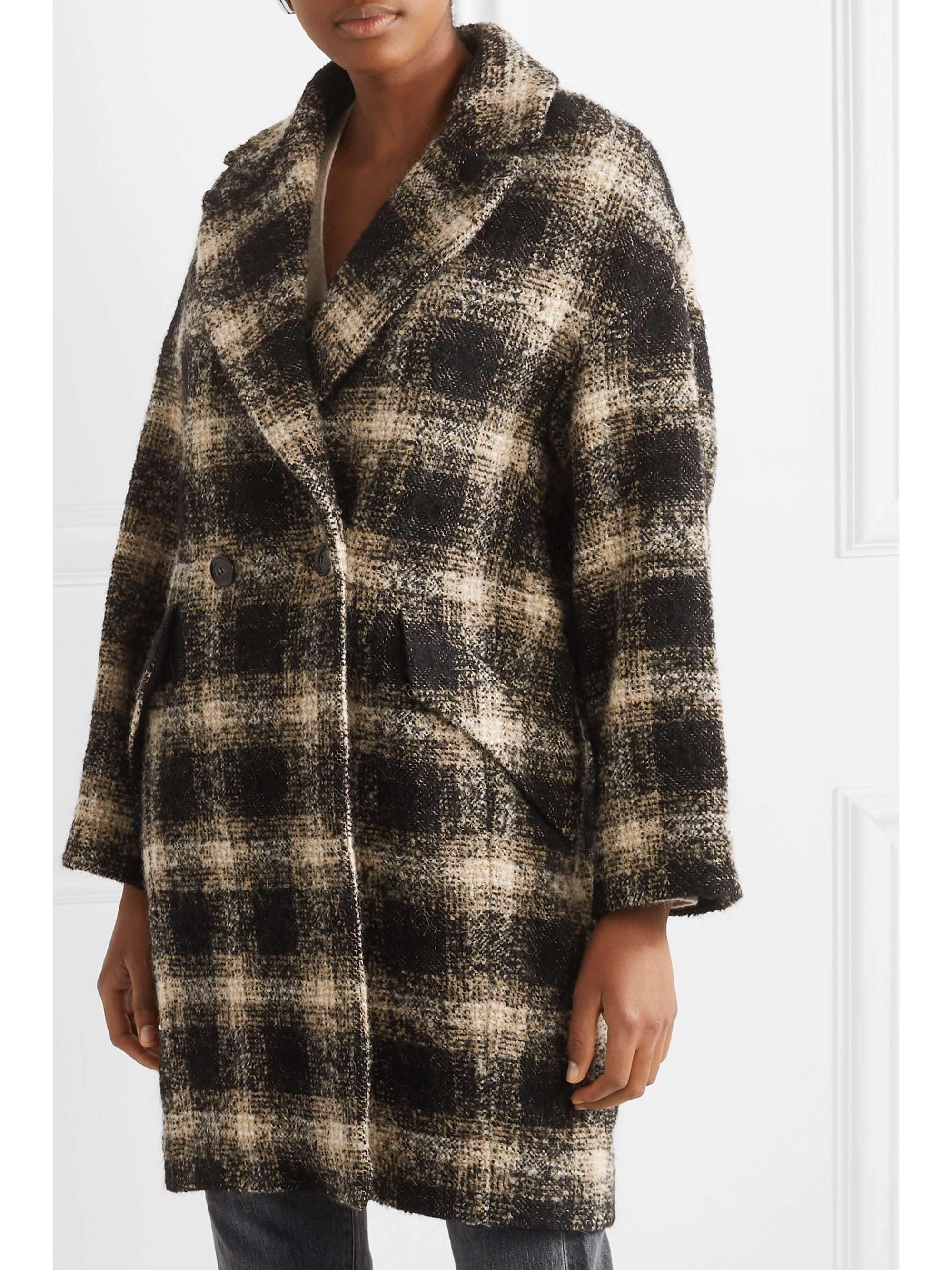IRO Karsh double-breasted checked bouclé coat