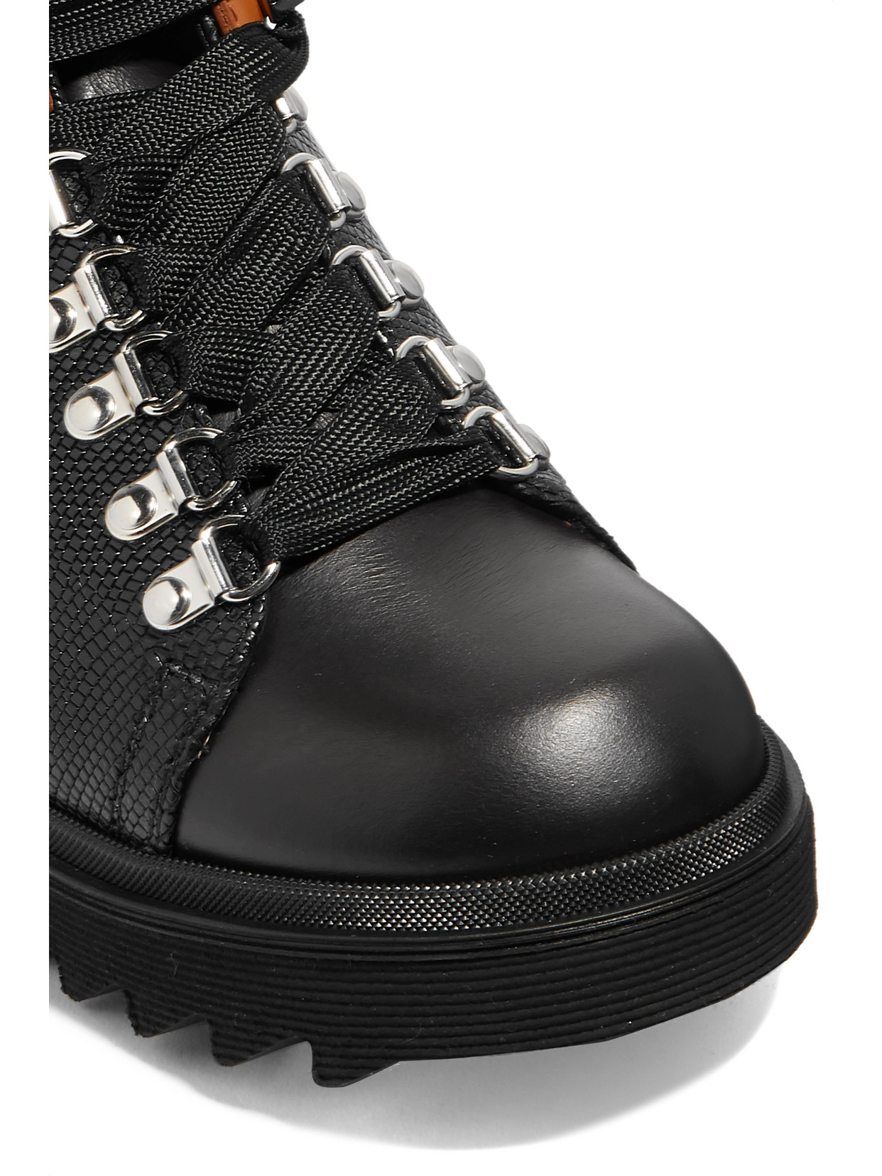Chloé - Bella Paneled Lizard-Effect Ankle Boots