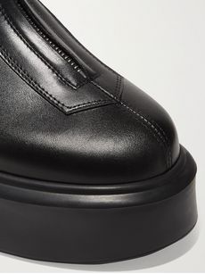 the row textured nubuck platform ankle boots