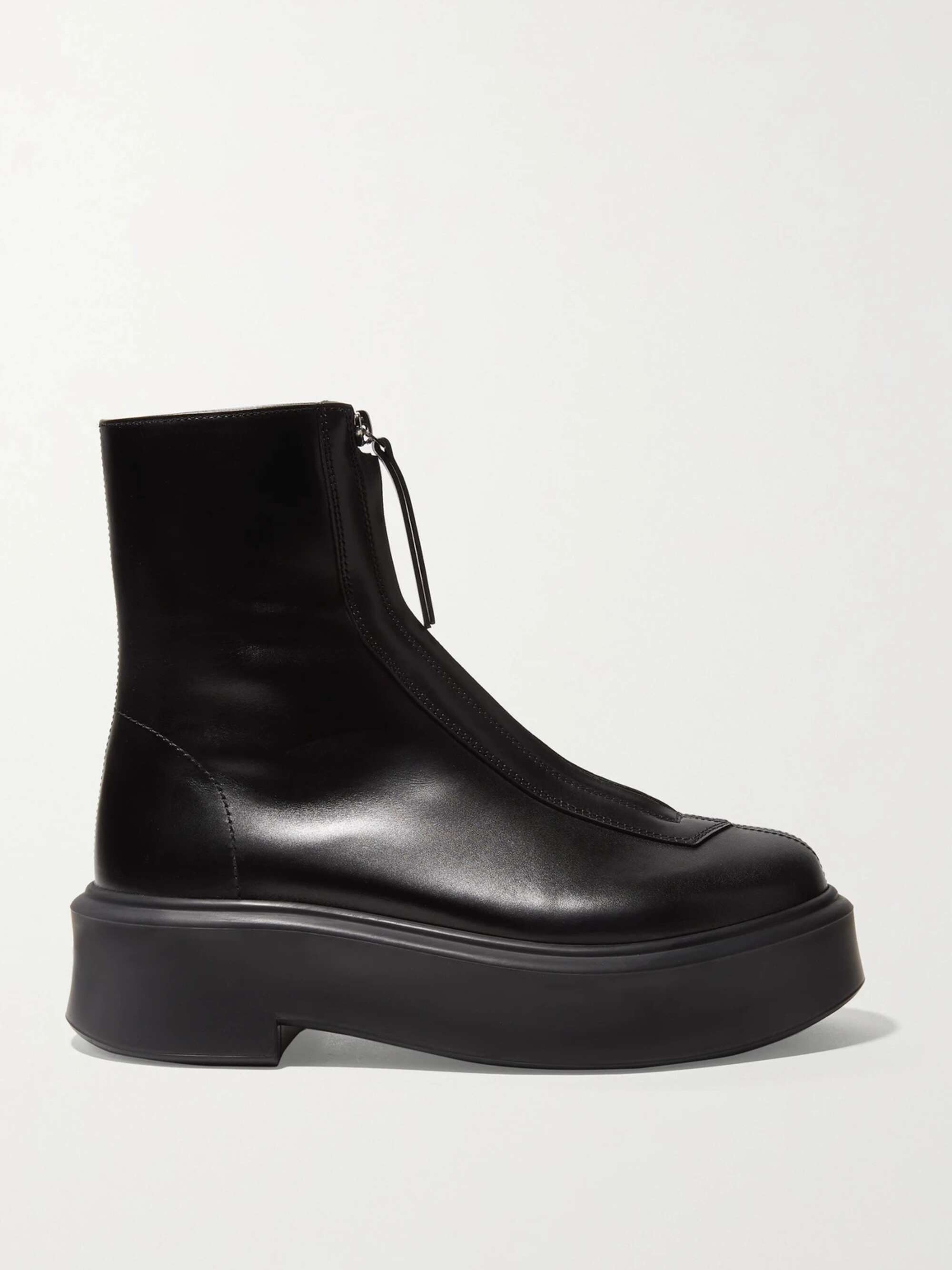 THE ROW Leather ankle boots